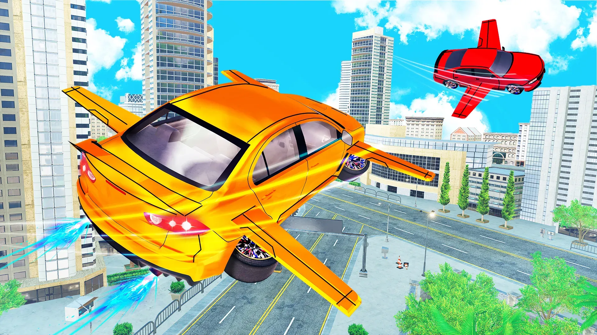 Flying Car Shooting - Car Game | Indus Appstore | Screenshot