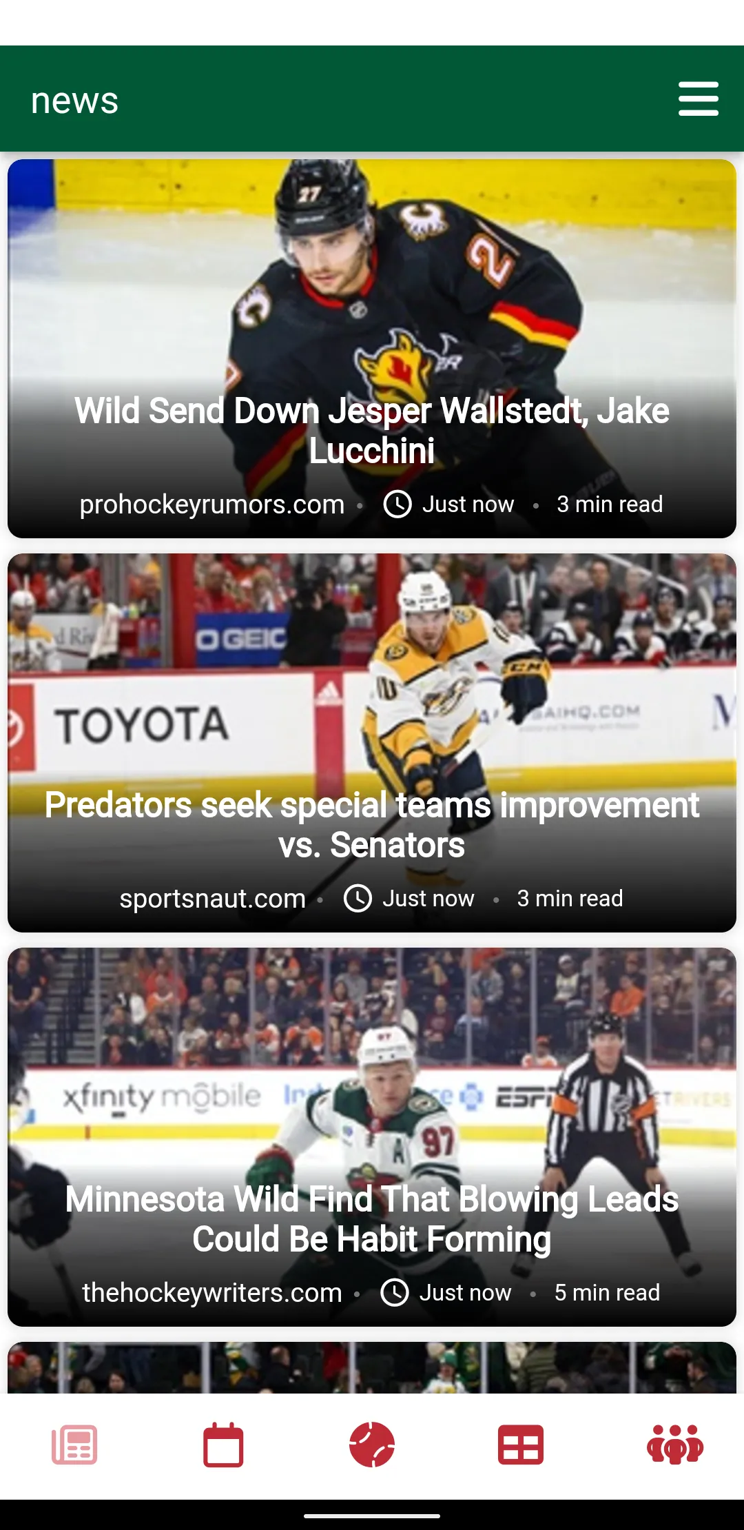 Minnesota Hockey - Wild Ed. | Indus Appstore | Screenshot