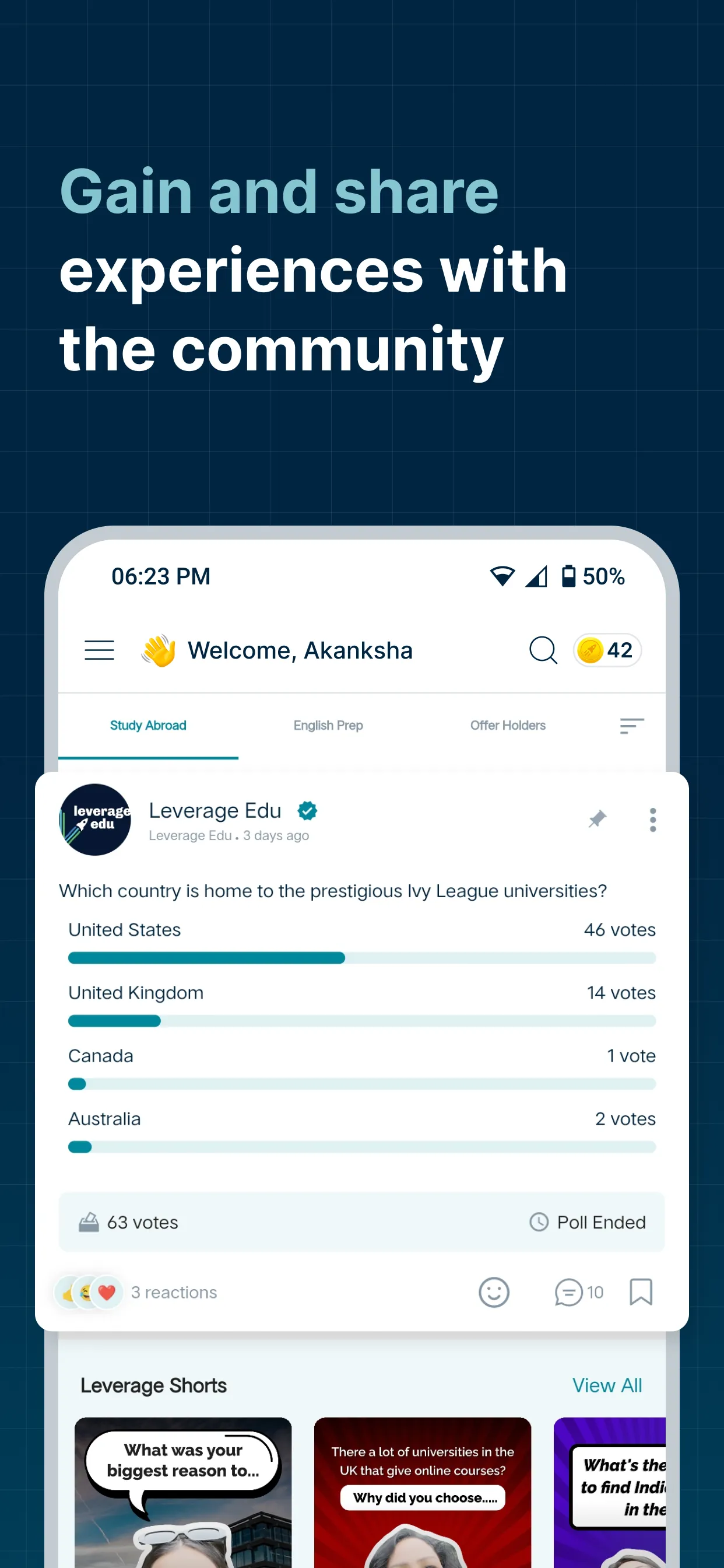 Study Abroad with Leverage | Indus Appstore | Screenshot