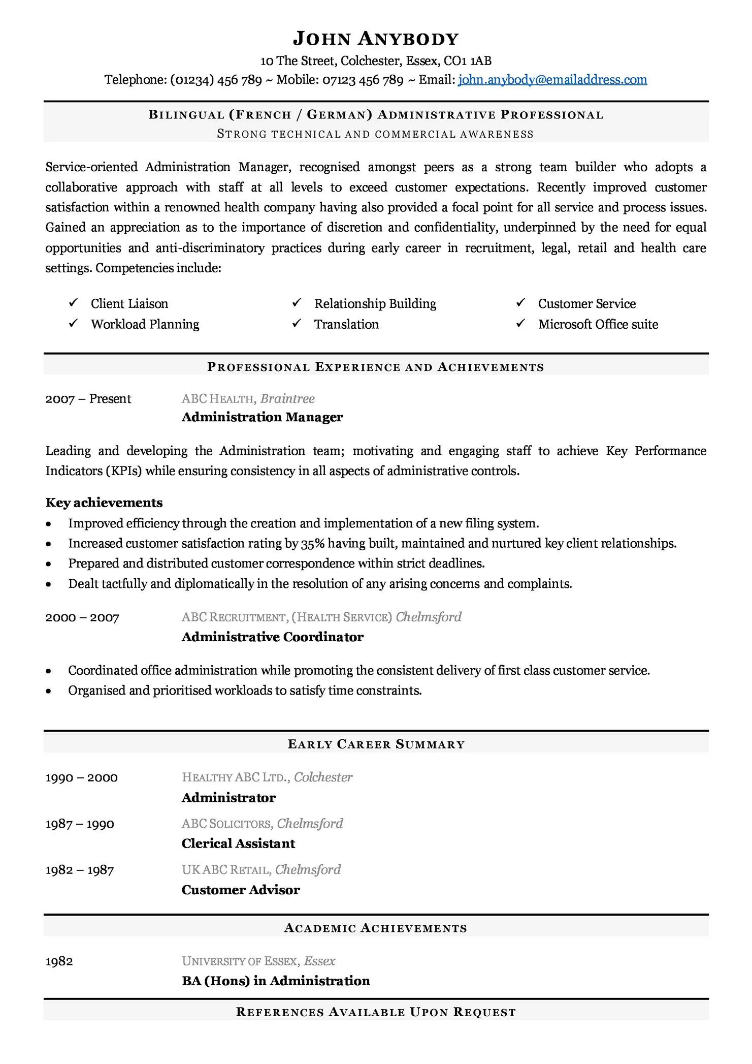 CV Examples: PDF CV Templates | Indus Appstore | Screenshot