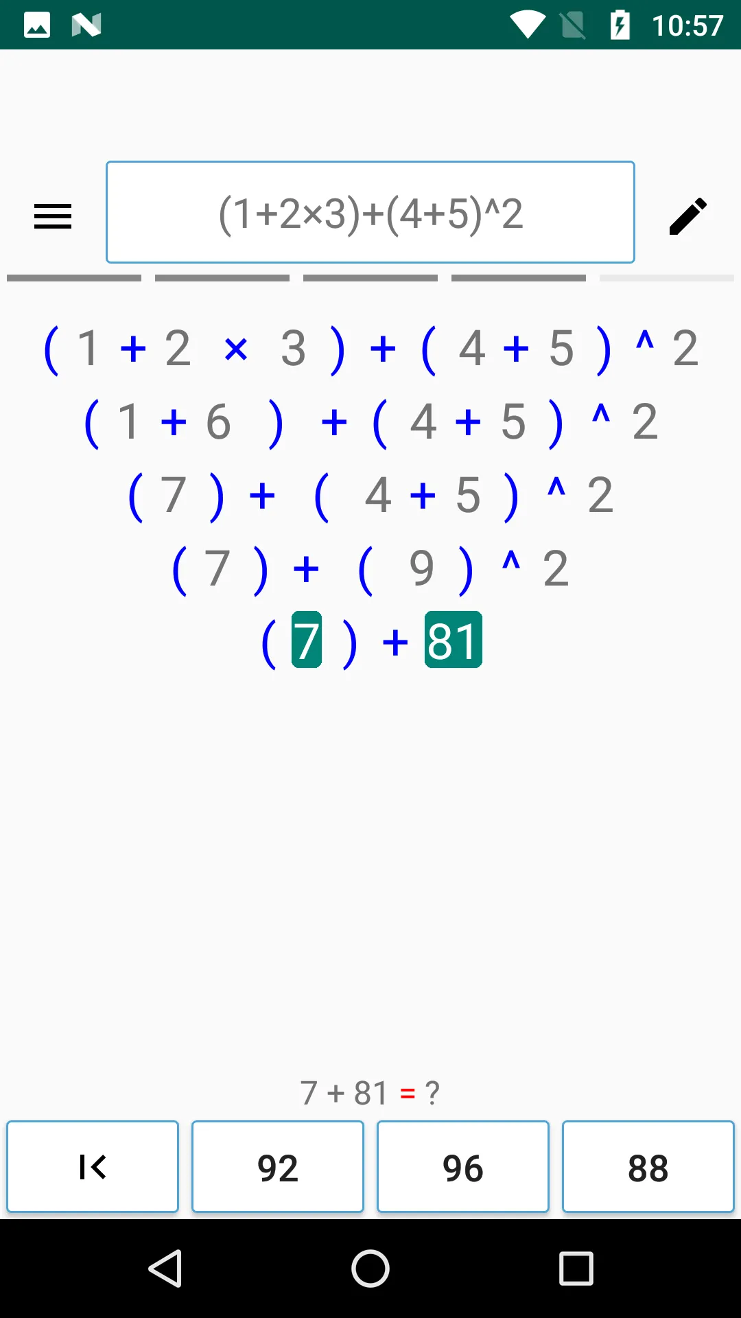 Math (Order of Operations) Ste | Indus Appstore | Screenshot