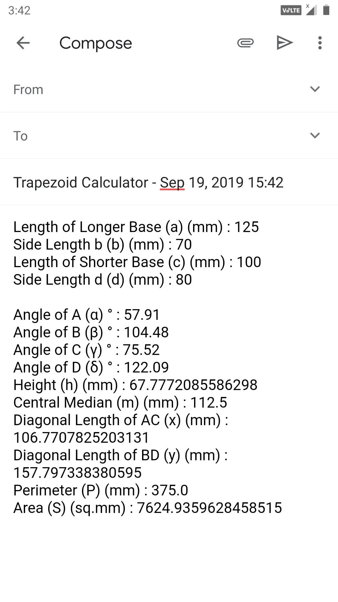 Trapezoid Calculator | Indus Appstore | Screenshot