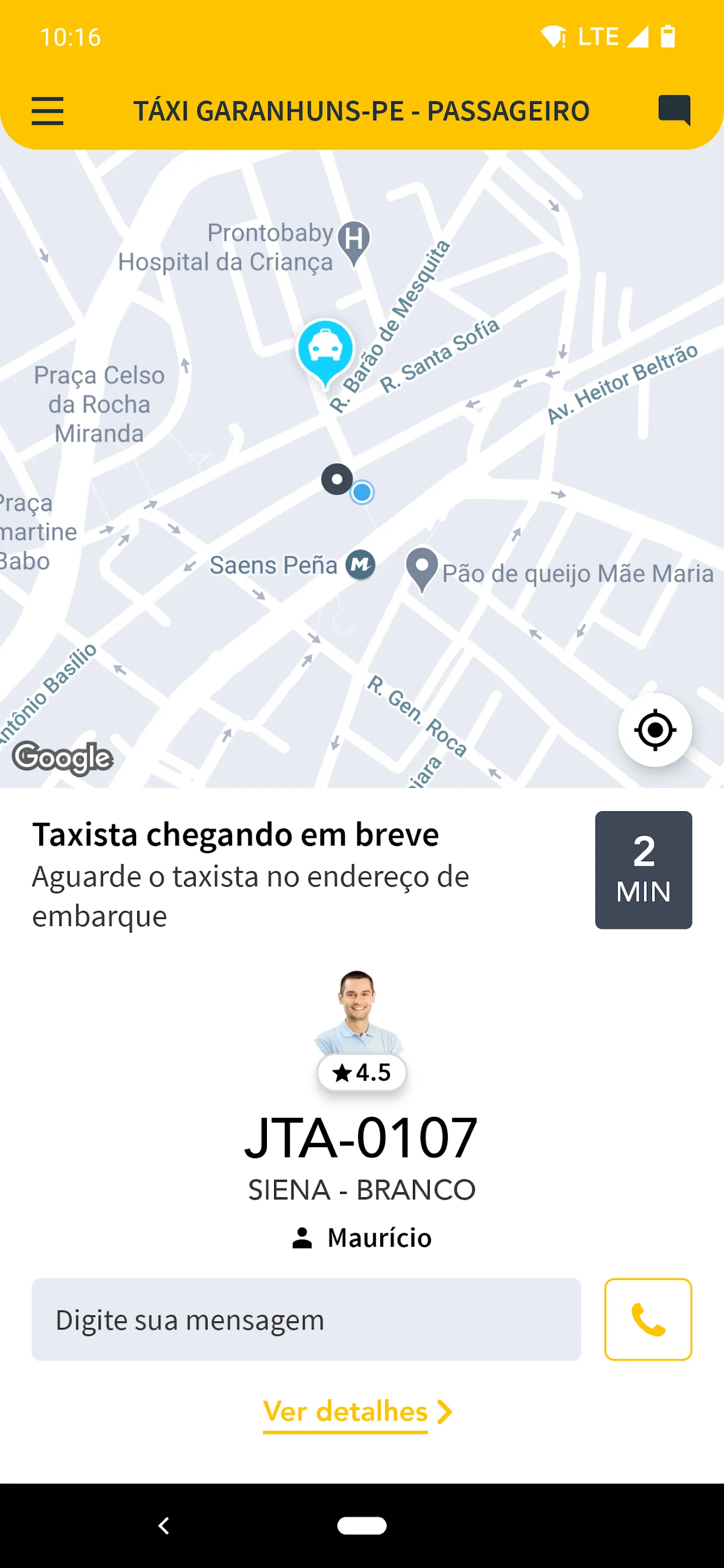 TÁXI GARANHUNS-PE - Passageiro | Indus Appstore | Screenshot