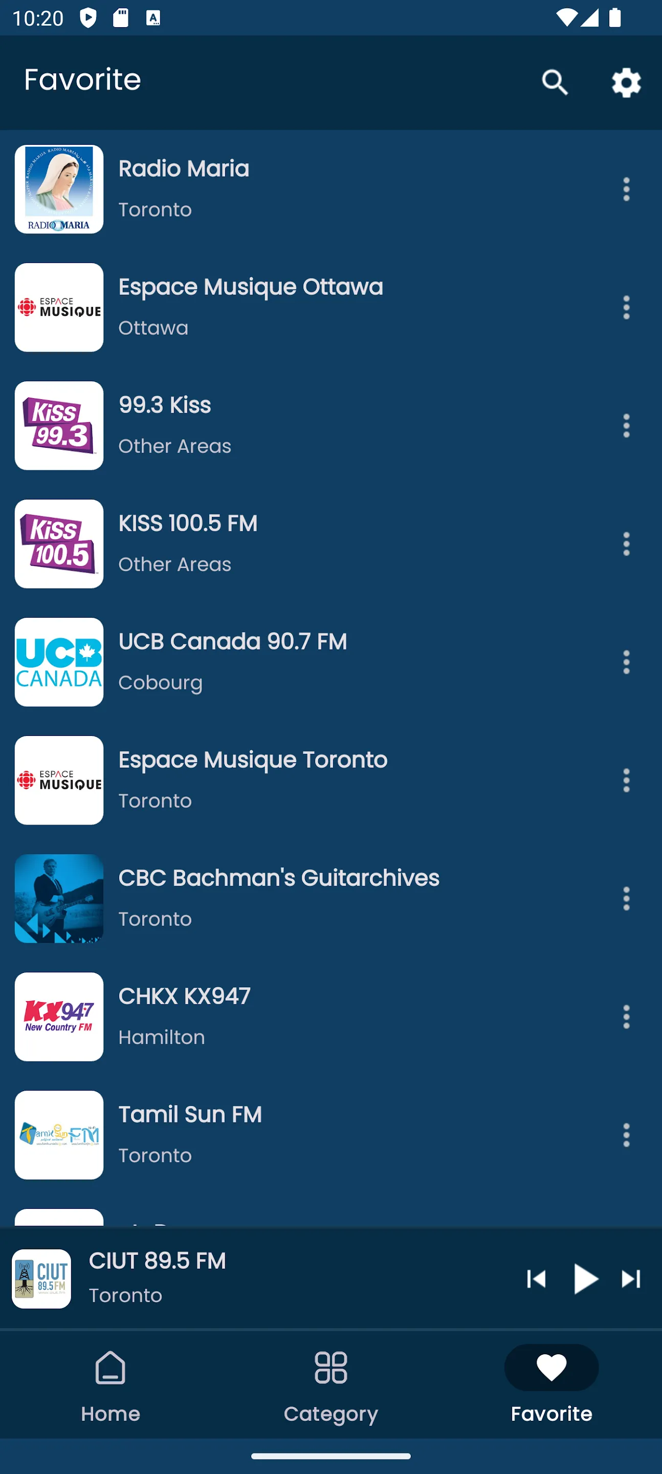 Radios from Ontario | Indus Appstore | Screenshot