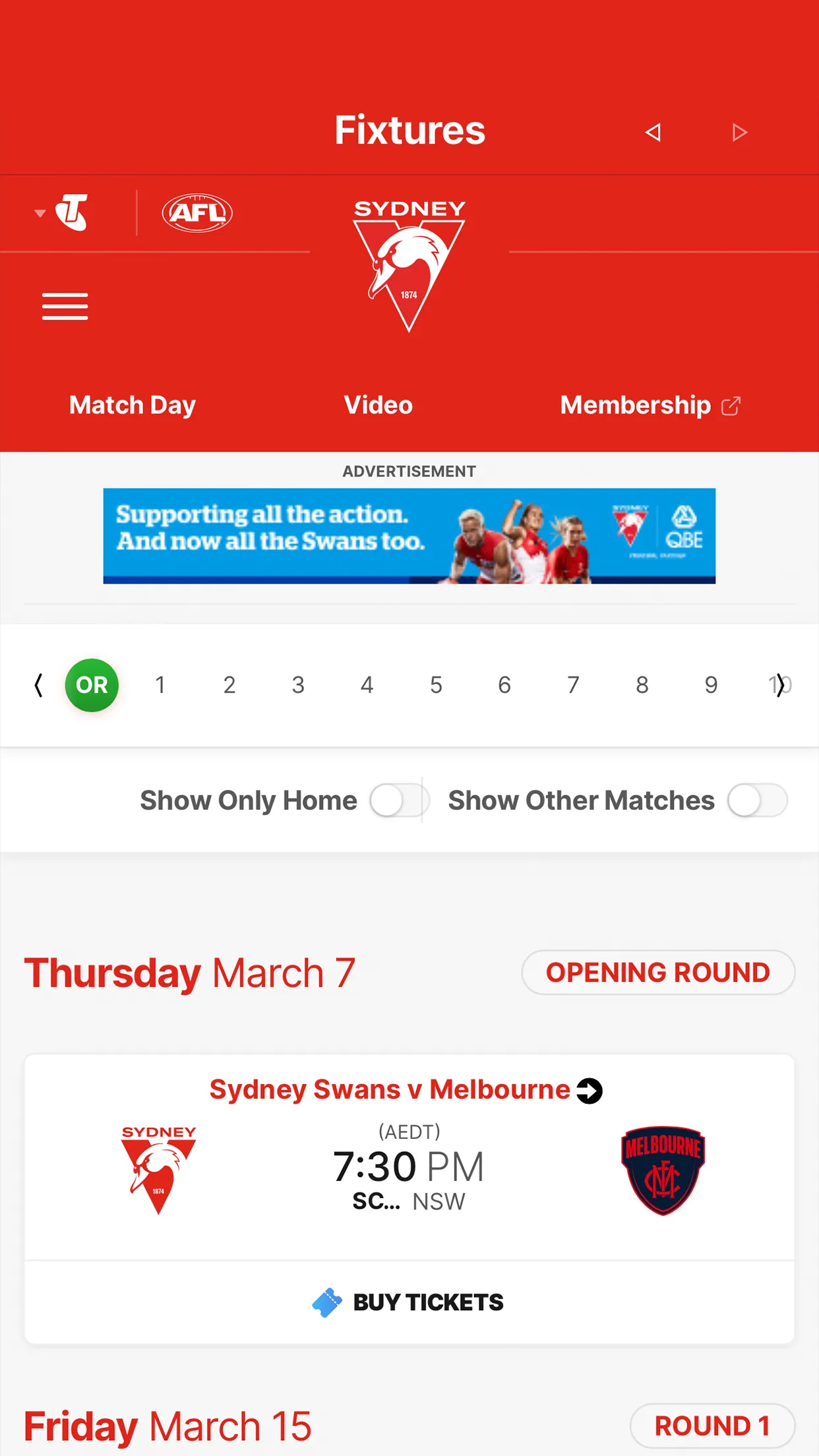 Sydney Swans Official App | Indus Appstore | Screenshot