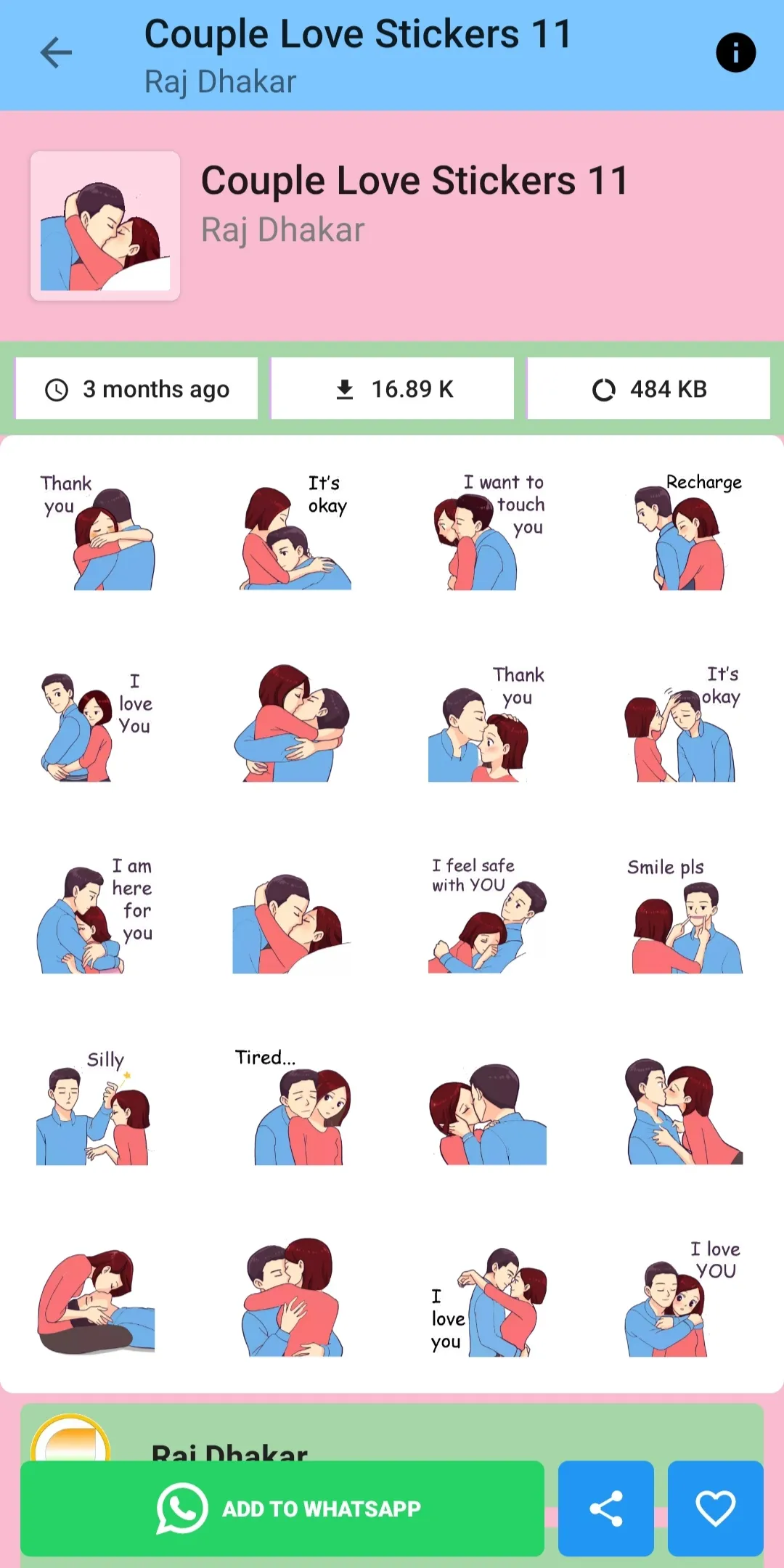 Love Stickers For WhatsApp | Indus Appstore | Screenshot