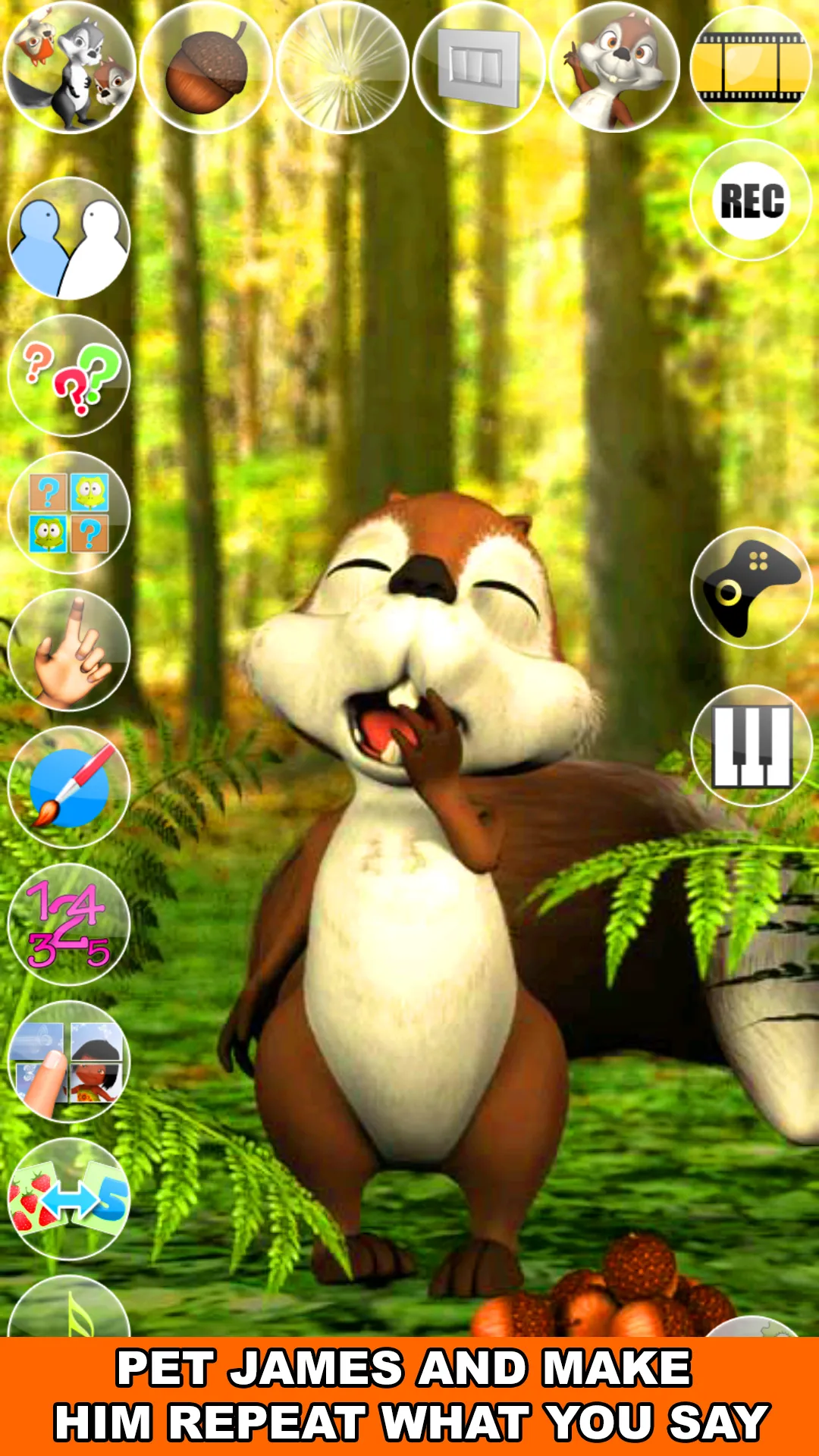 Talking James Squirrel | Indus Appstore | Screenshot