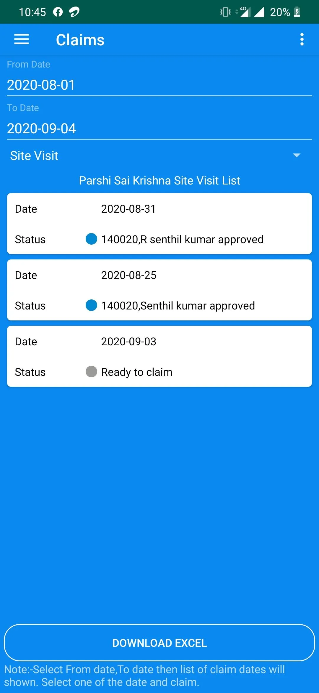 PACS Field Travel Allowance | Indus Appstore | Screenshot