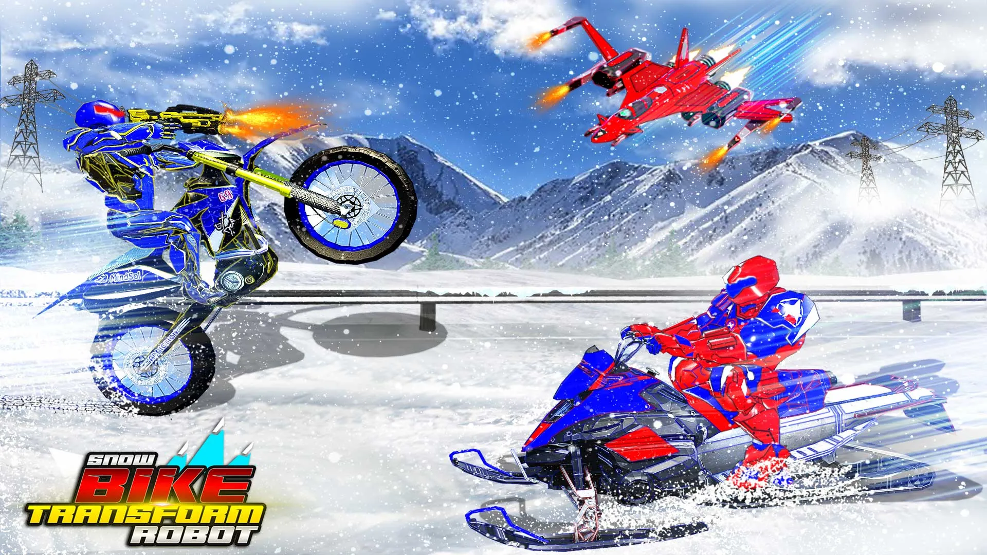 Snow Bike Transform Robot Game | Indus Appstore | Screenshot