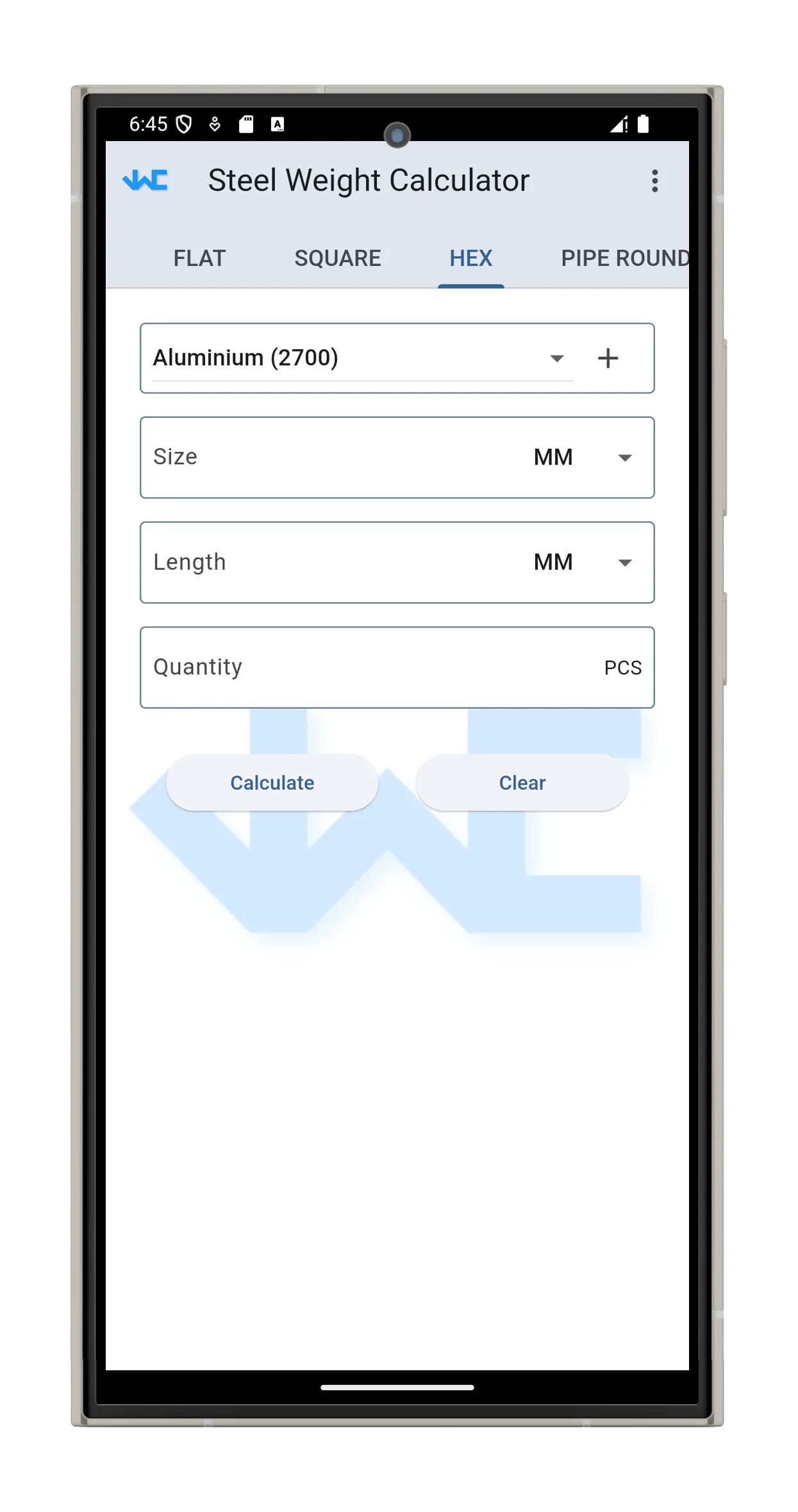 Steel Weight Calculator | Indus Appstore | Screenshot