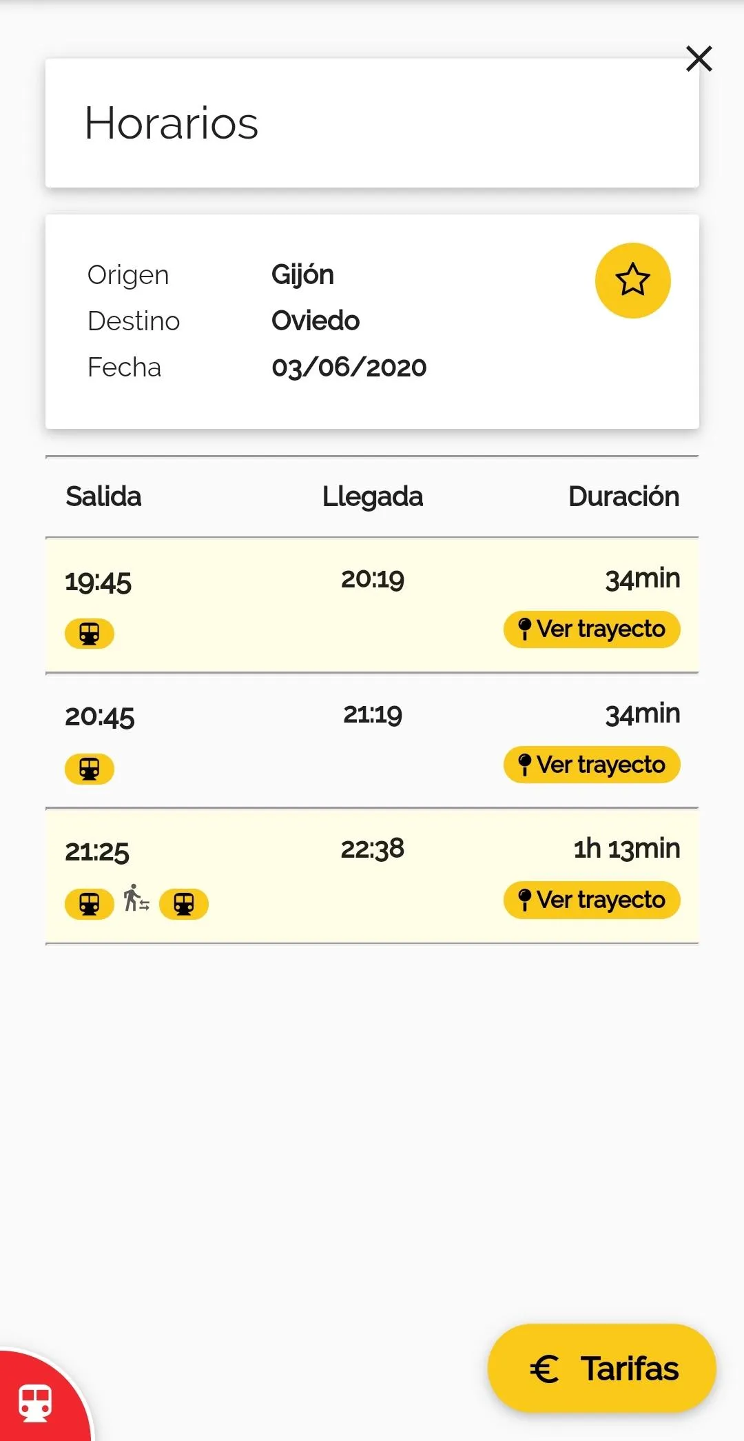 Horarios Tren, Cercanías, Feve | Indus Appstore | Screenshot