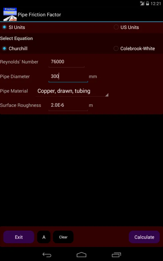 Pipe Friction Factor Lite | Indus Appstore | Screenshot