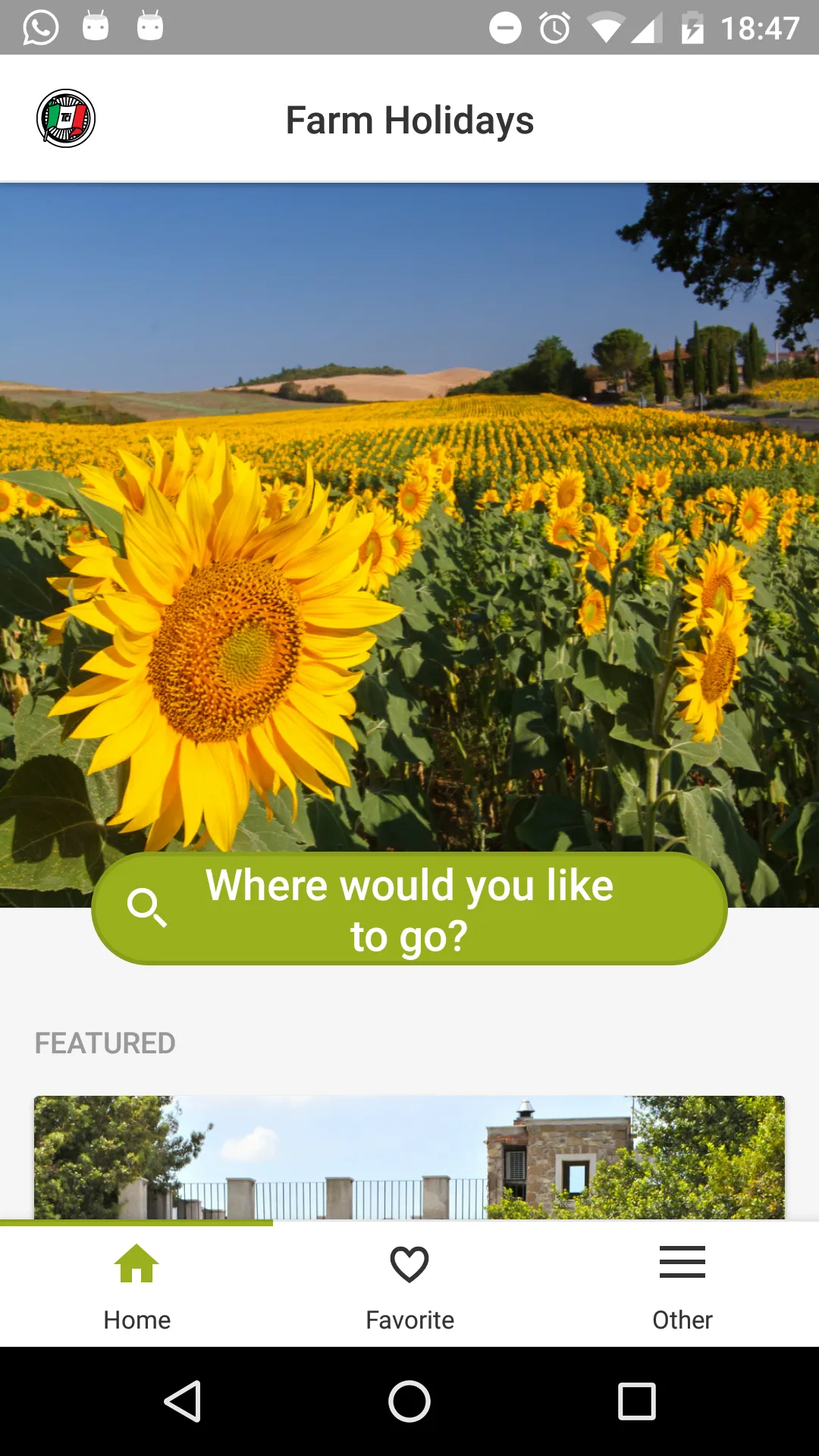 Italy – Farm Holidays | Indus Appstore | Screenshot