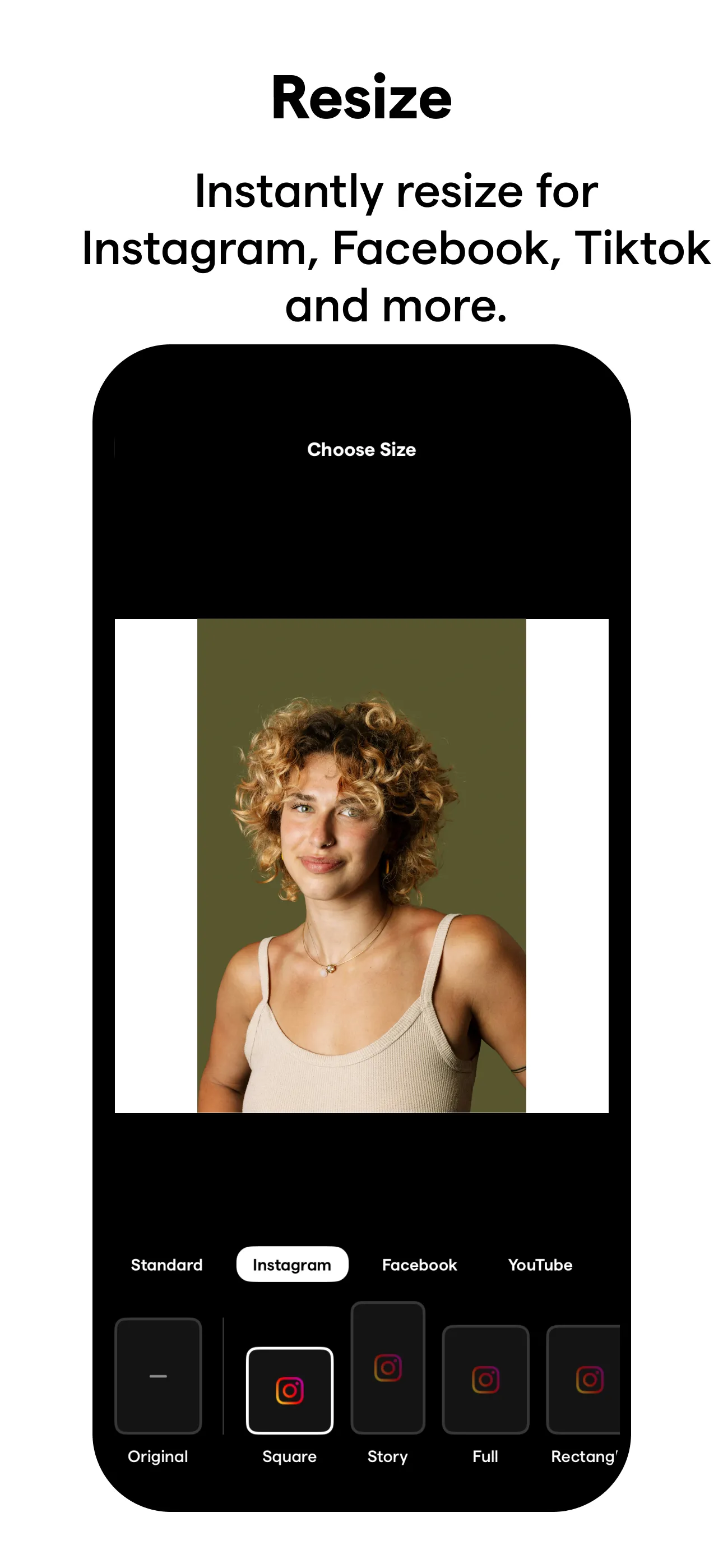 InstaSize: AI Photo Editor | Indus Appstore | Screenshot