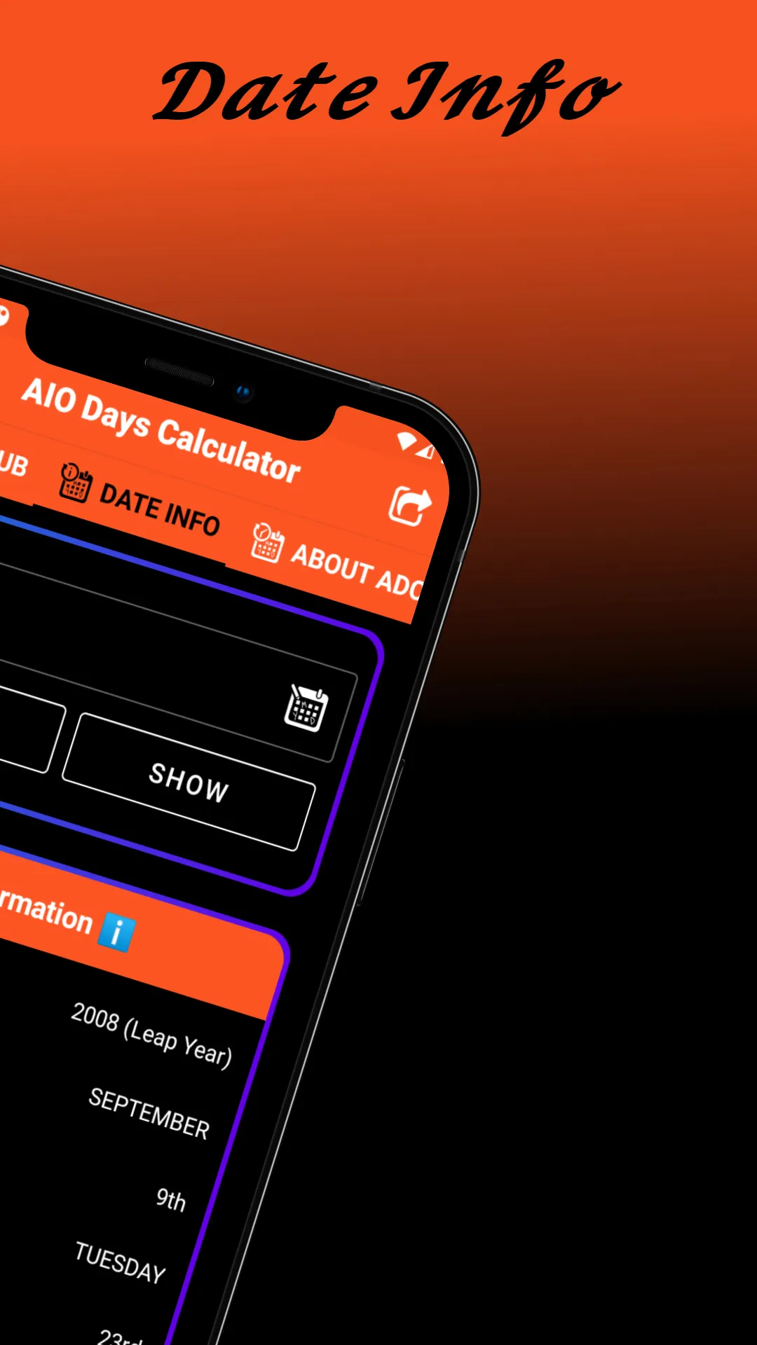 AIO Days Calc | Indus Appstore | Screenshot