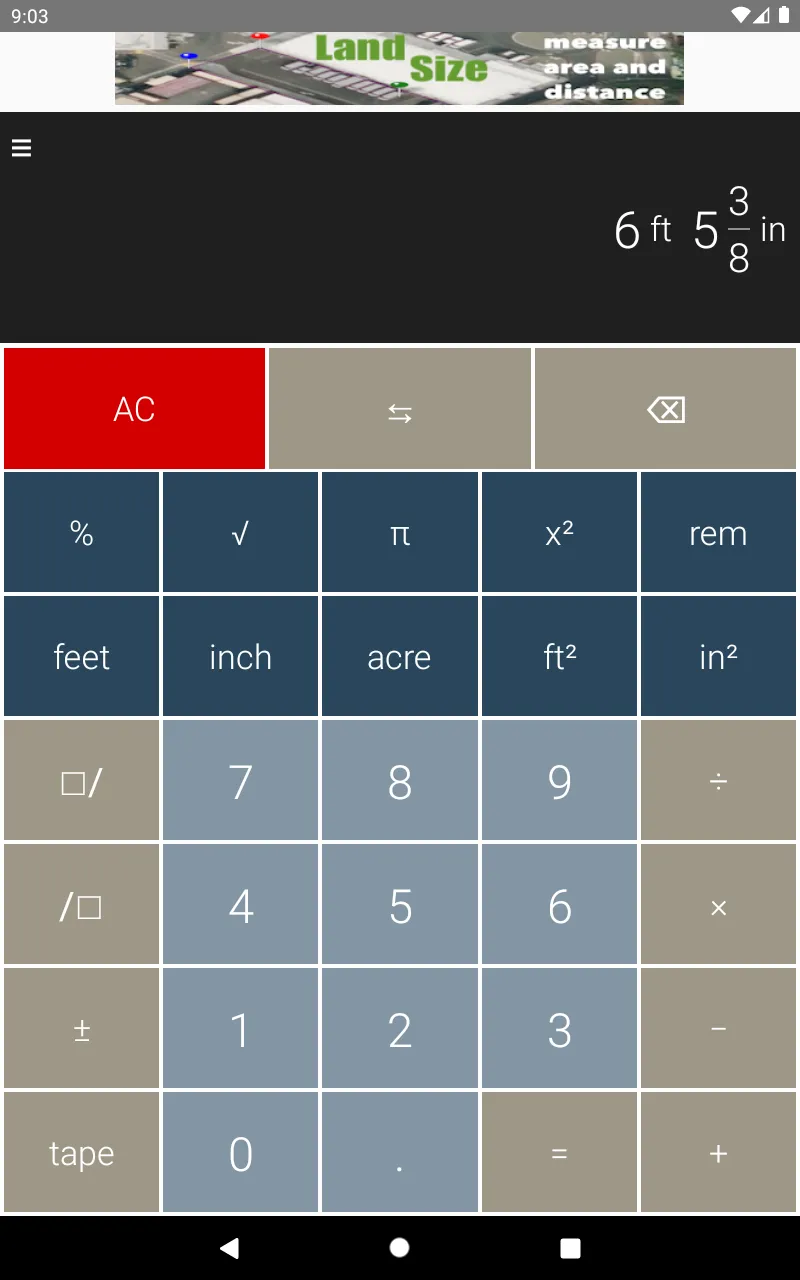 Feet&Inches Calculator | Indus Appstore | Screenshot