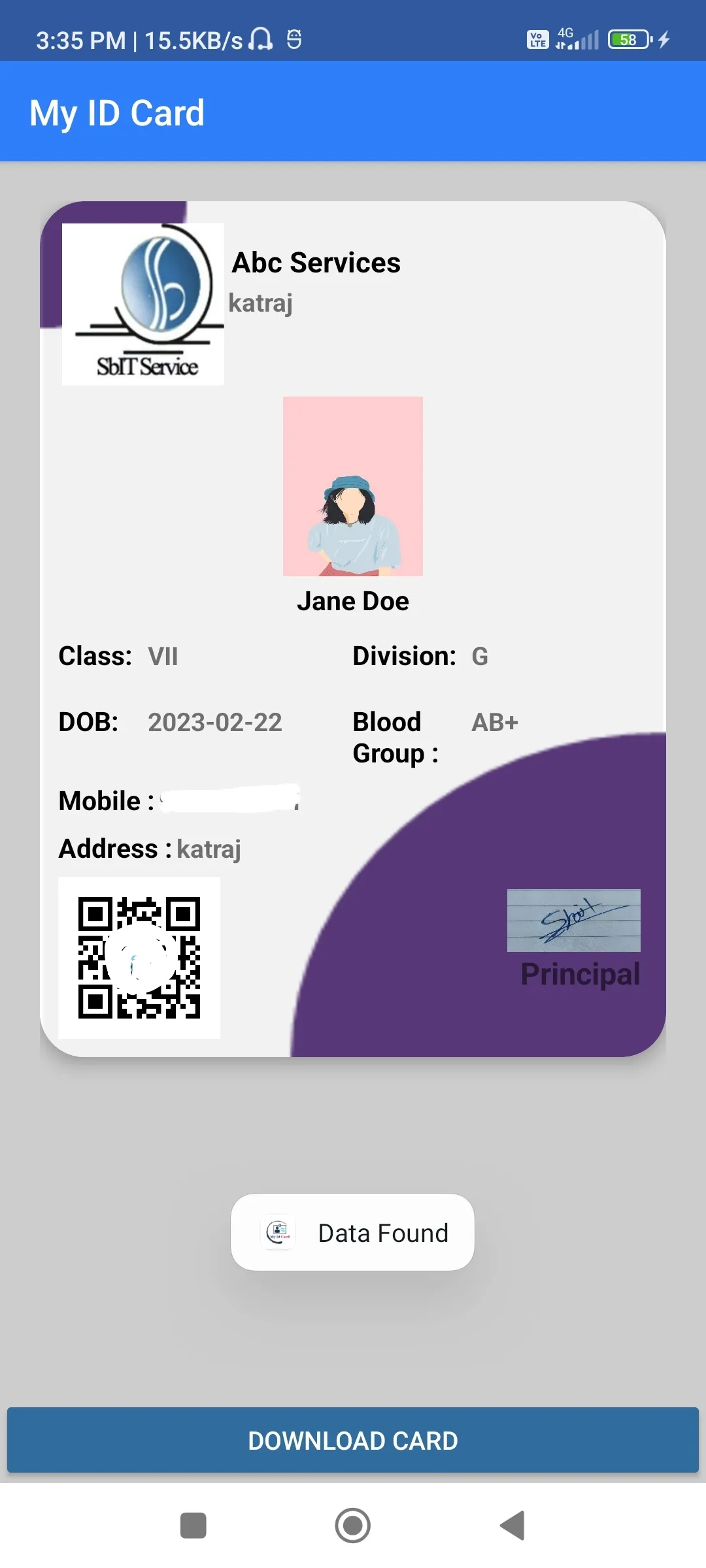 My ID card | Indus Appstore | Screenshot