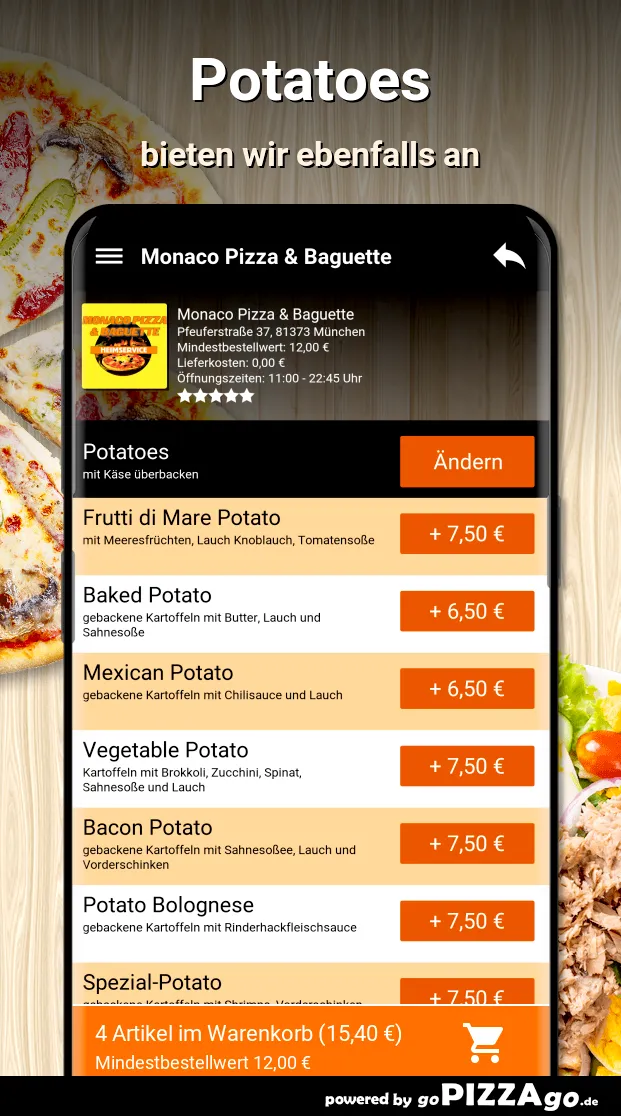 Monaco Pizza - Baguette Münche | Indus Appstore | Screenshot