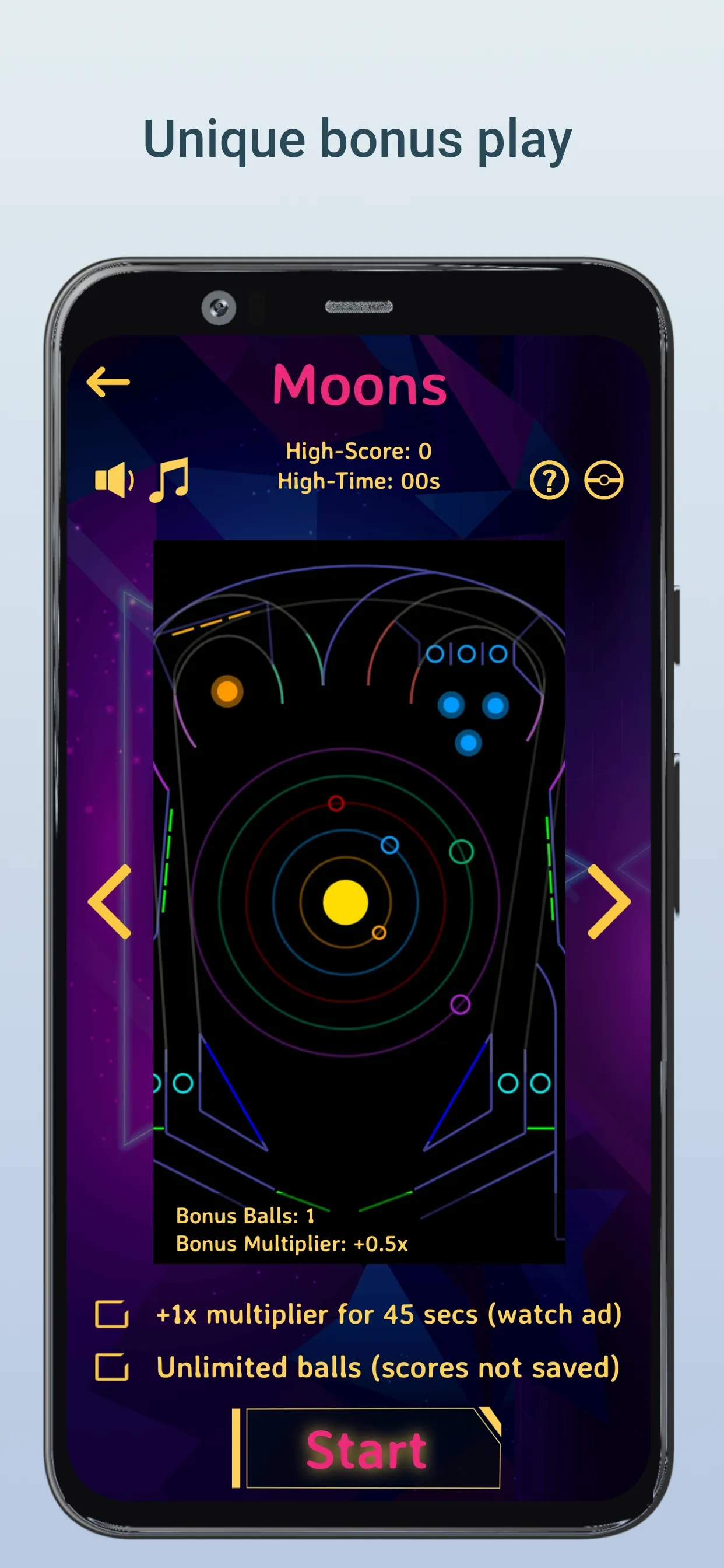 Neon Pinball : Relaxing | Indus Appstore | Screenshot