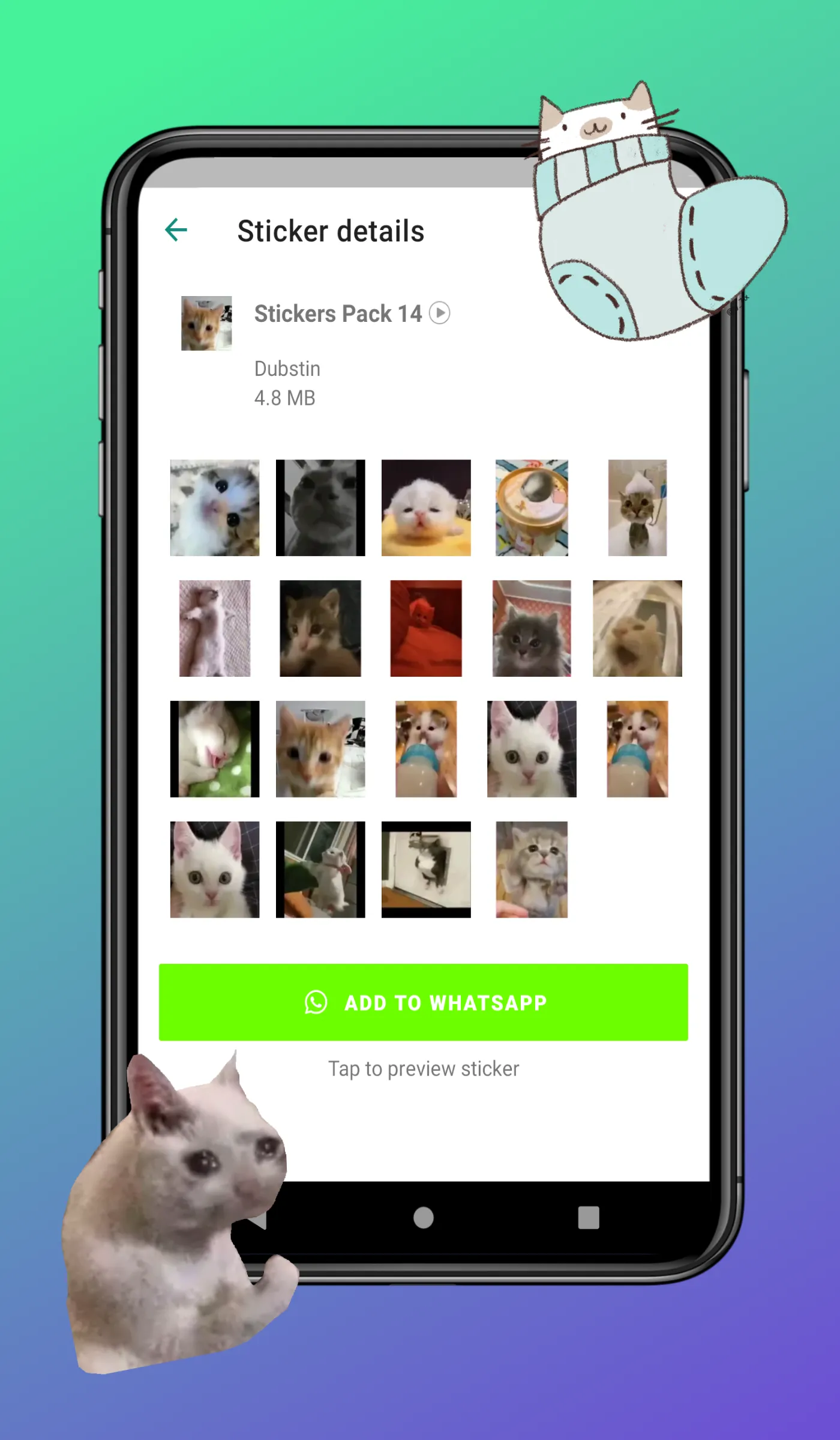 WAStickerApps Stickers Cats | Indus Appstore | Screenshot