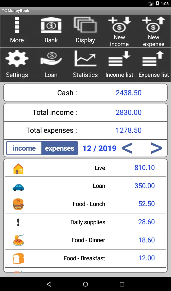 TC MoneyBook | Indus Appstore | Screenshot