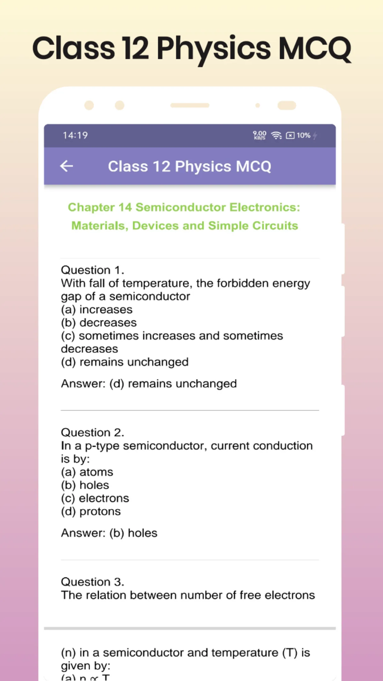 Class 12 Physics MCQ | Indus Appstore | Screenshot