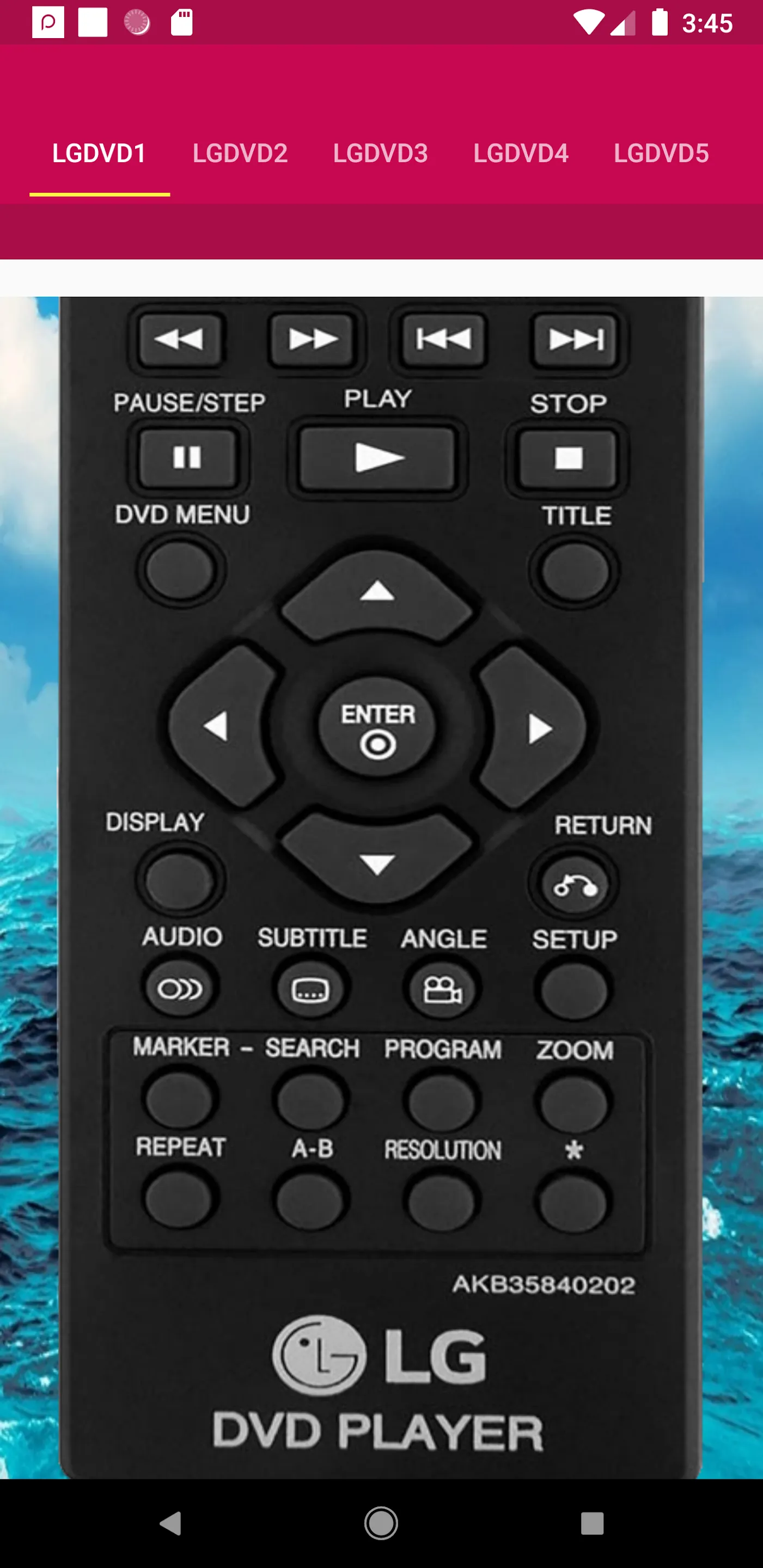 LG DVD Player Remote | Indus Appstore | Screenshot