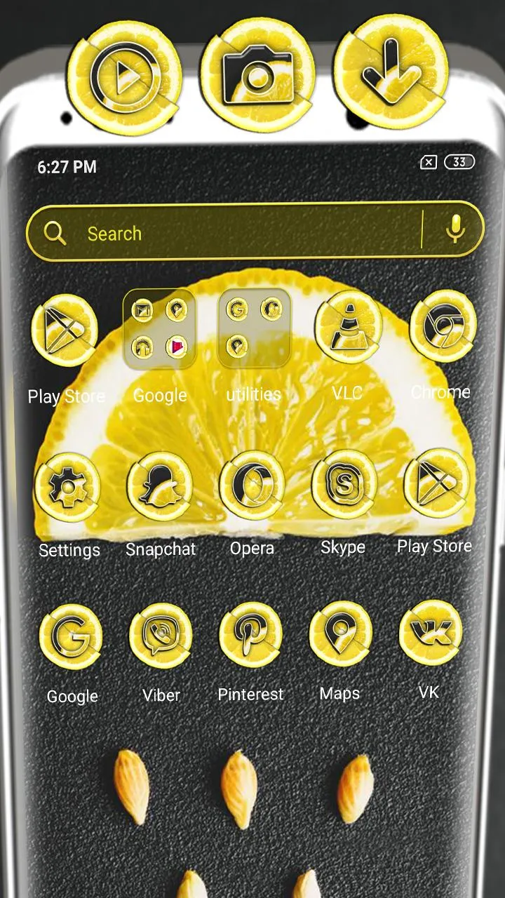 Lemon Slice Launcher Themes | Indus Appstore | Screenshot