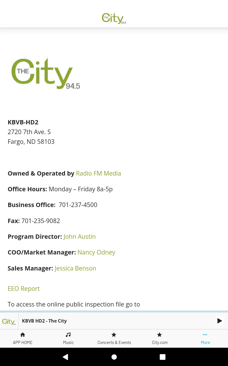 The City 94.5 | Indus Appstore | Screenshot