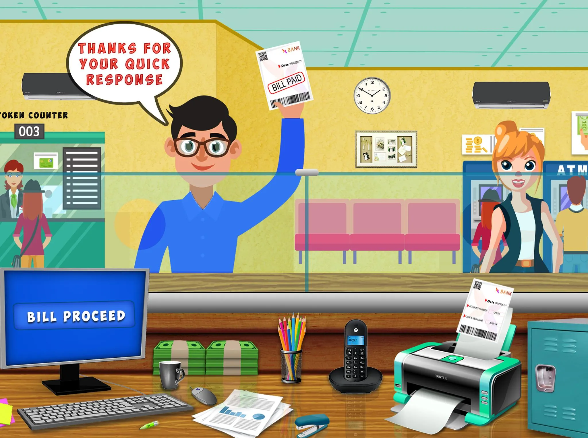 Bank Manager Cashier Game Sim | Indus Appstore | Screenshot