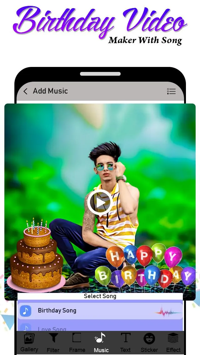 Birthday Video Maker with Song | Indus Appstore | Screenshot