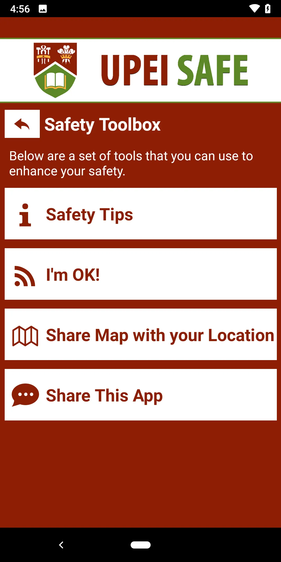 UPEI SAFE | Indus Appstore | Screenshot