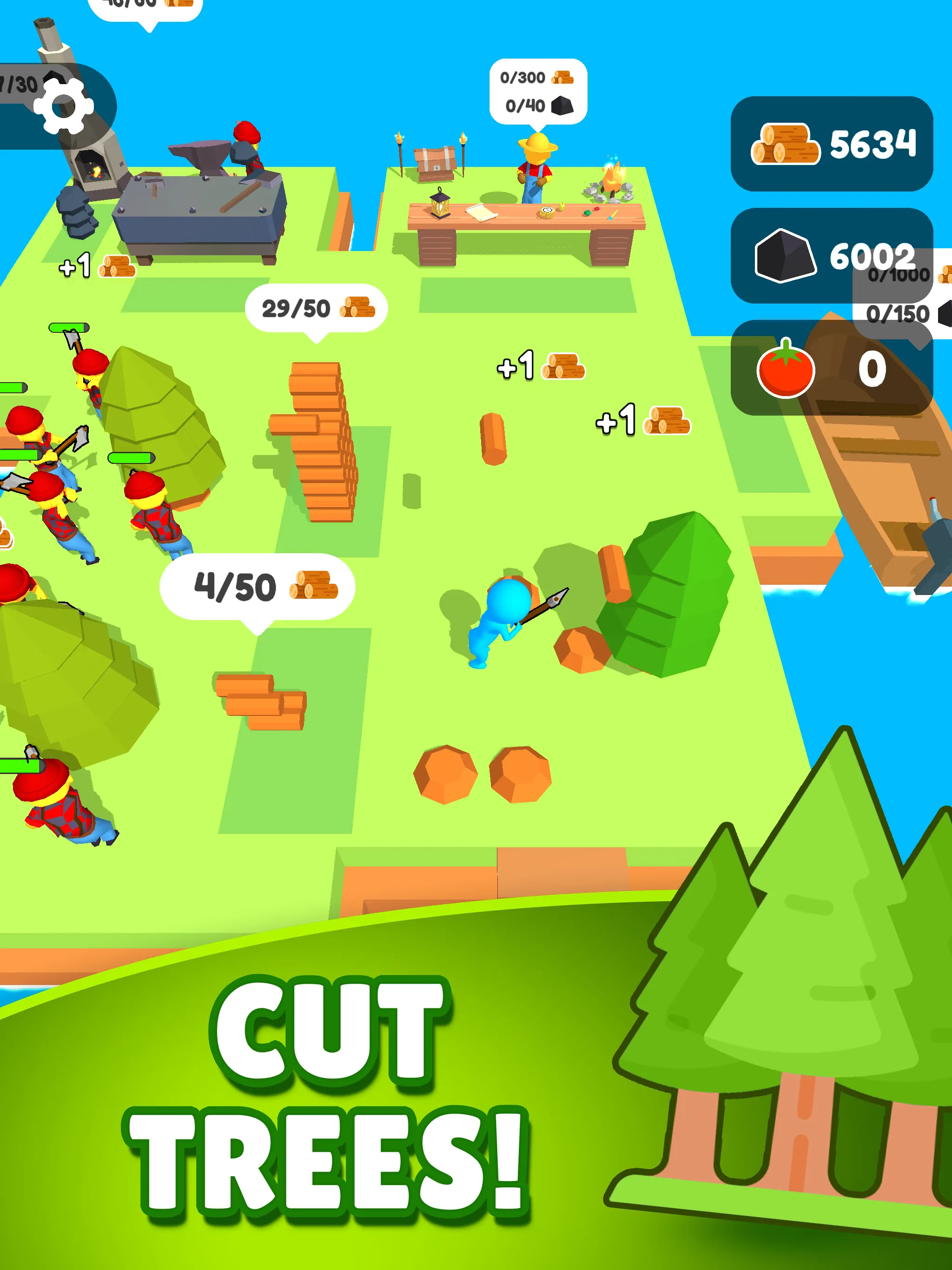 Lumber Farm Wood Carving Idle | Indus Appstore | Screenshot