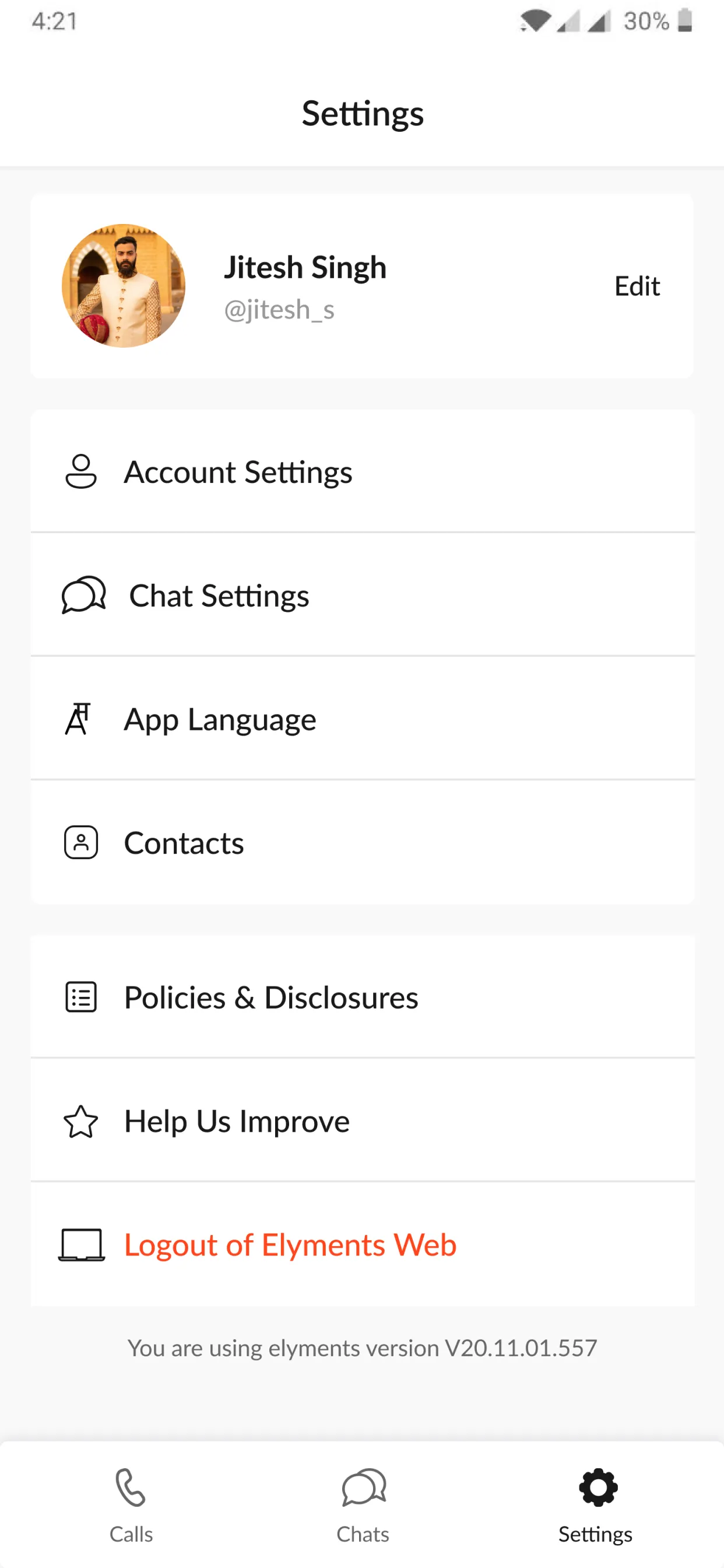 Elyments -Private chat & calls | Indus Appstore | Screenshot
