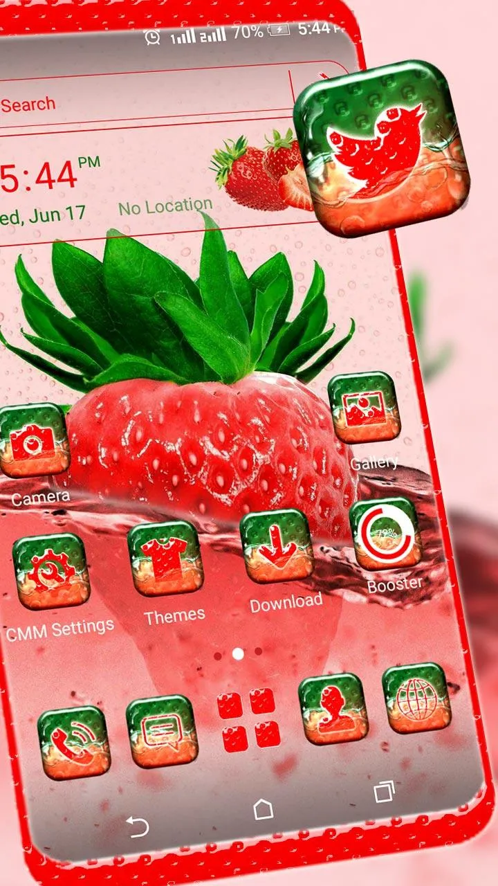 Juicy Strawberry Theme | Indus Appstore | Screenshot