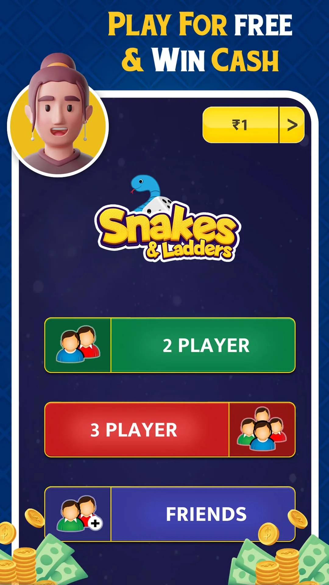 Snakes And Ladders - Win Cash | Indus Appstore | Screenshot