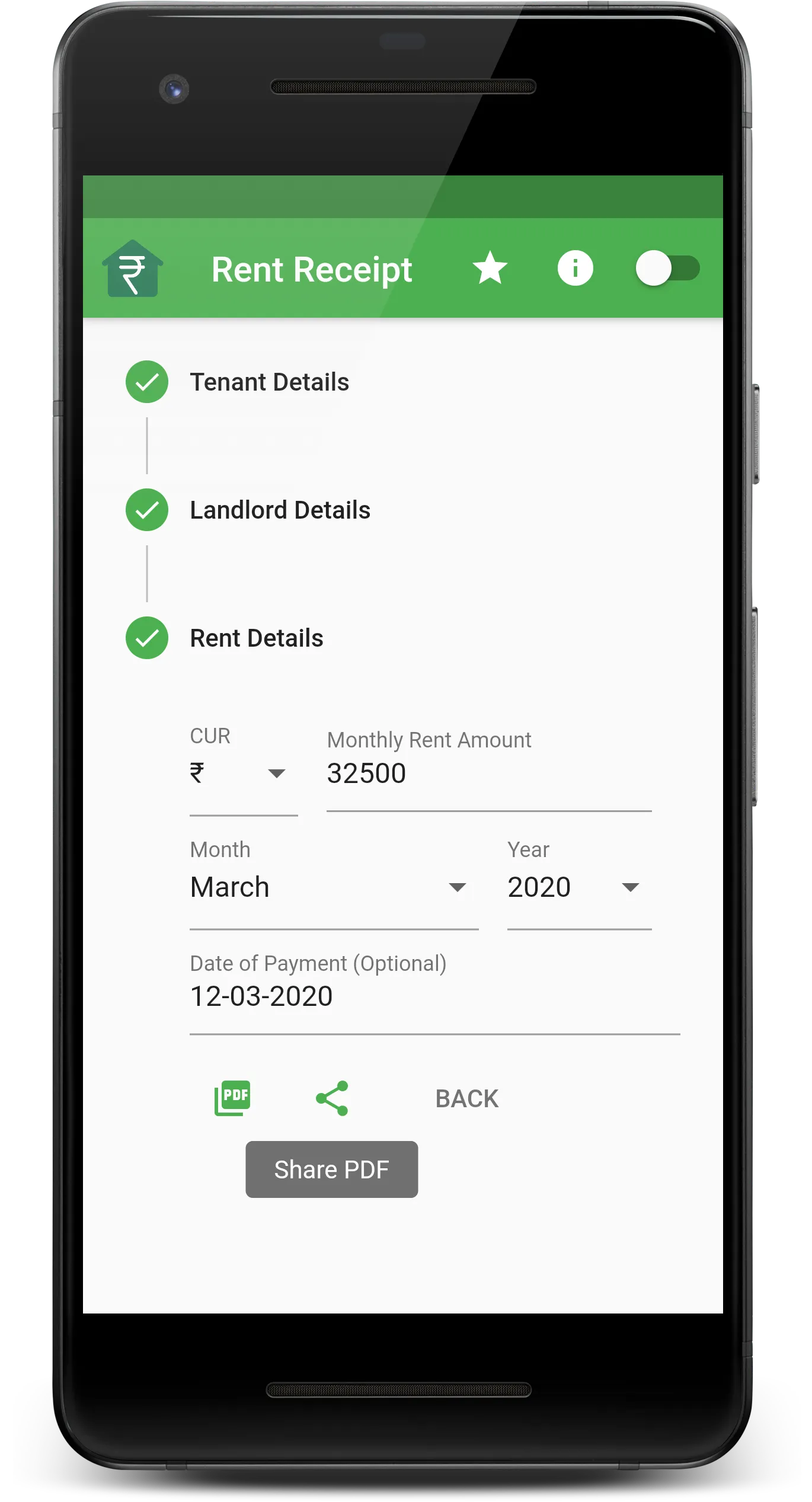 Rent Receipt: Create, Generate | Indus Appstore | Screenshot