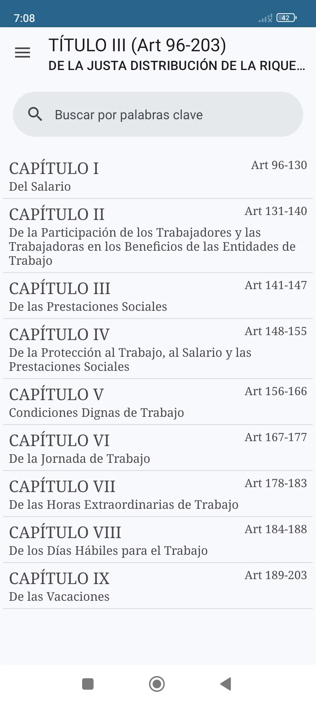 Ley de Trabajo Venezuela LOTTT | Indus Appstore | Screenshot