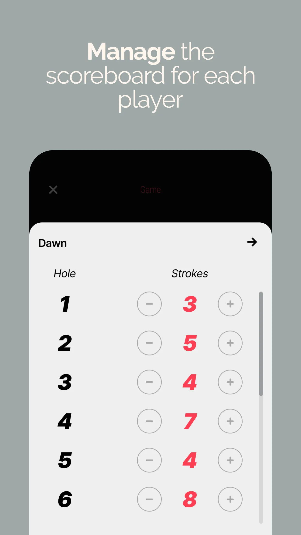 My Minigolf Scorecard X | Indus Appstore | Screenshot