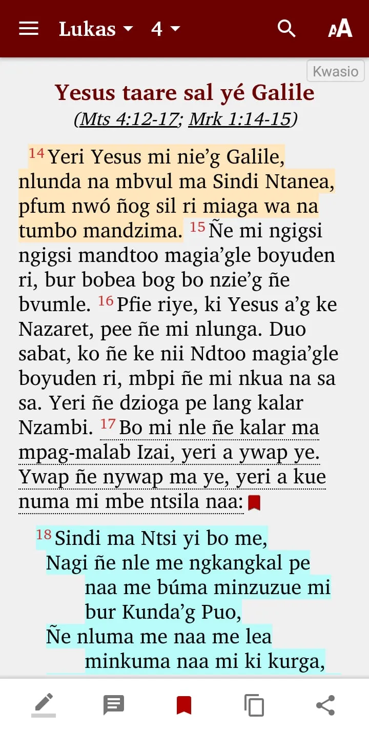 Kwasio Bible | Indus Appstore | Screenshot