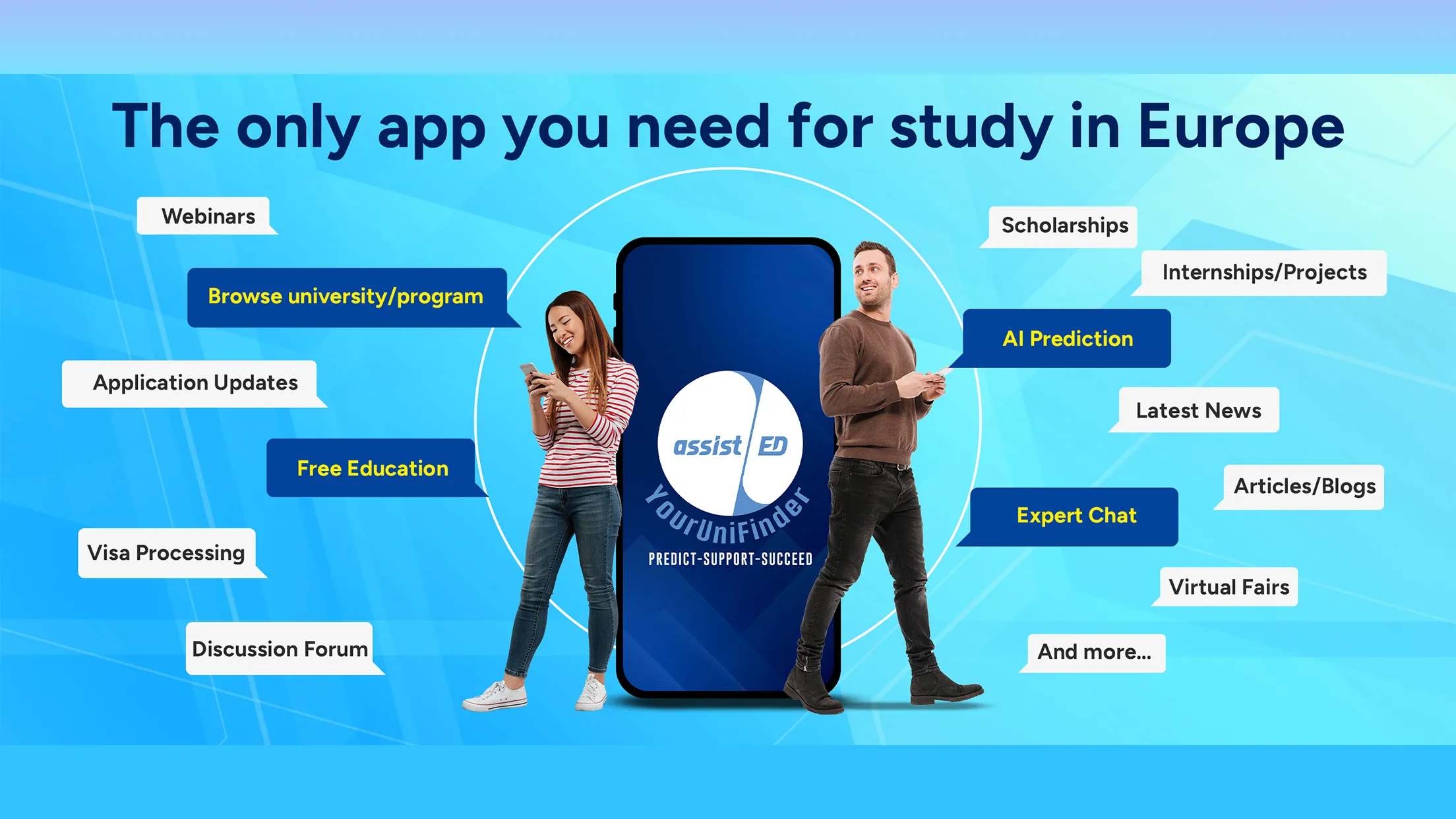 assistED STUDY ABROAD & EUROPE | Indus Appstore | Screenshot