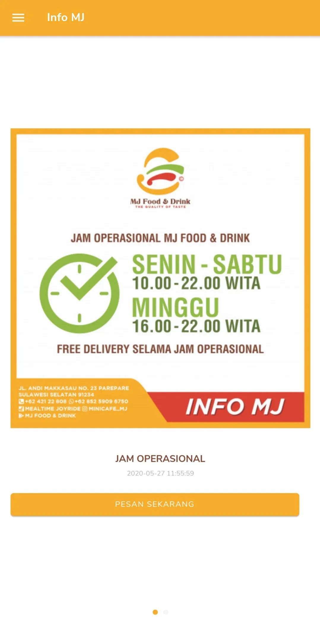 MJ Food & Drink | Indus Appstore | Screenshot