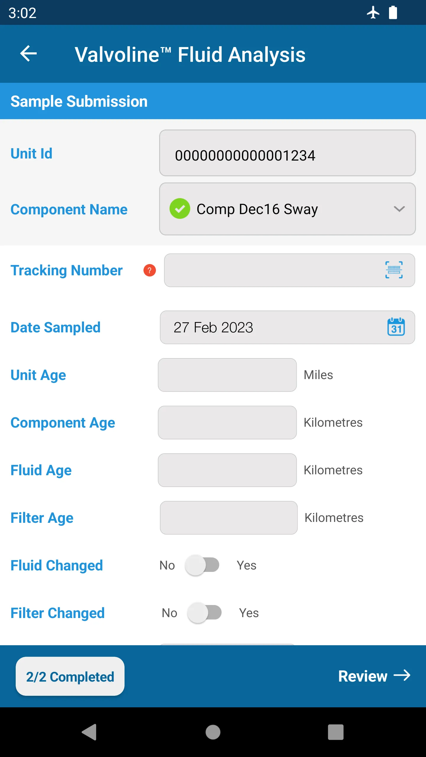 Valvoline Fluid Analysis | Indus Appstore | Screenshot