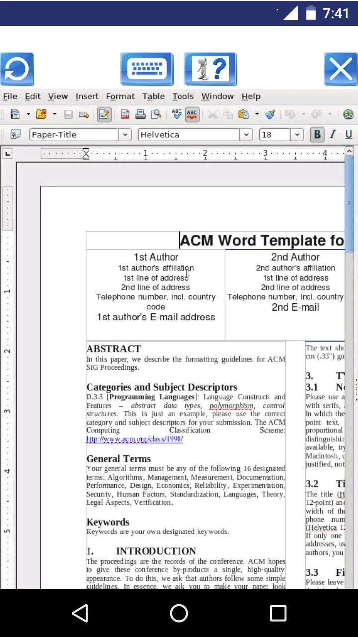 AndroWriter document editor | Indus Appstore | Screenshot