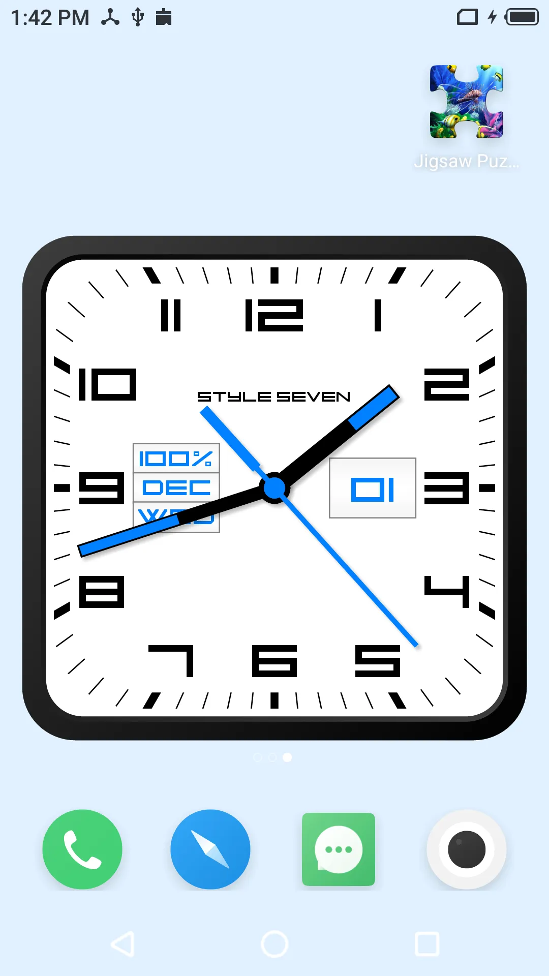 Square Analog Clock-7 | Indus Appstore | Screenshot