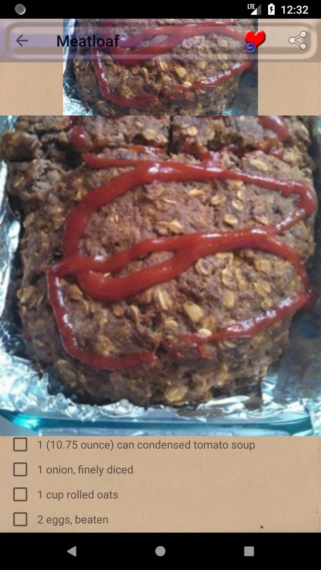 Easy Home-Style Meatloaf Recip | Indus Appstore | Screenshot