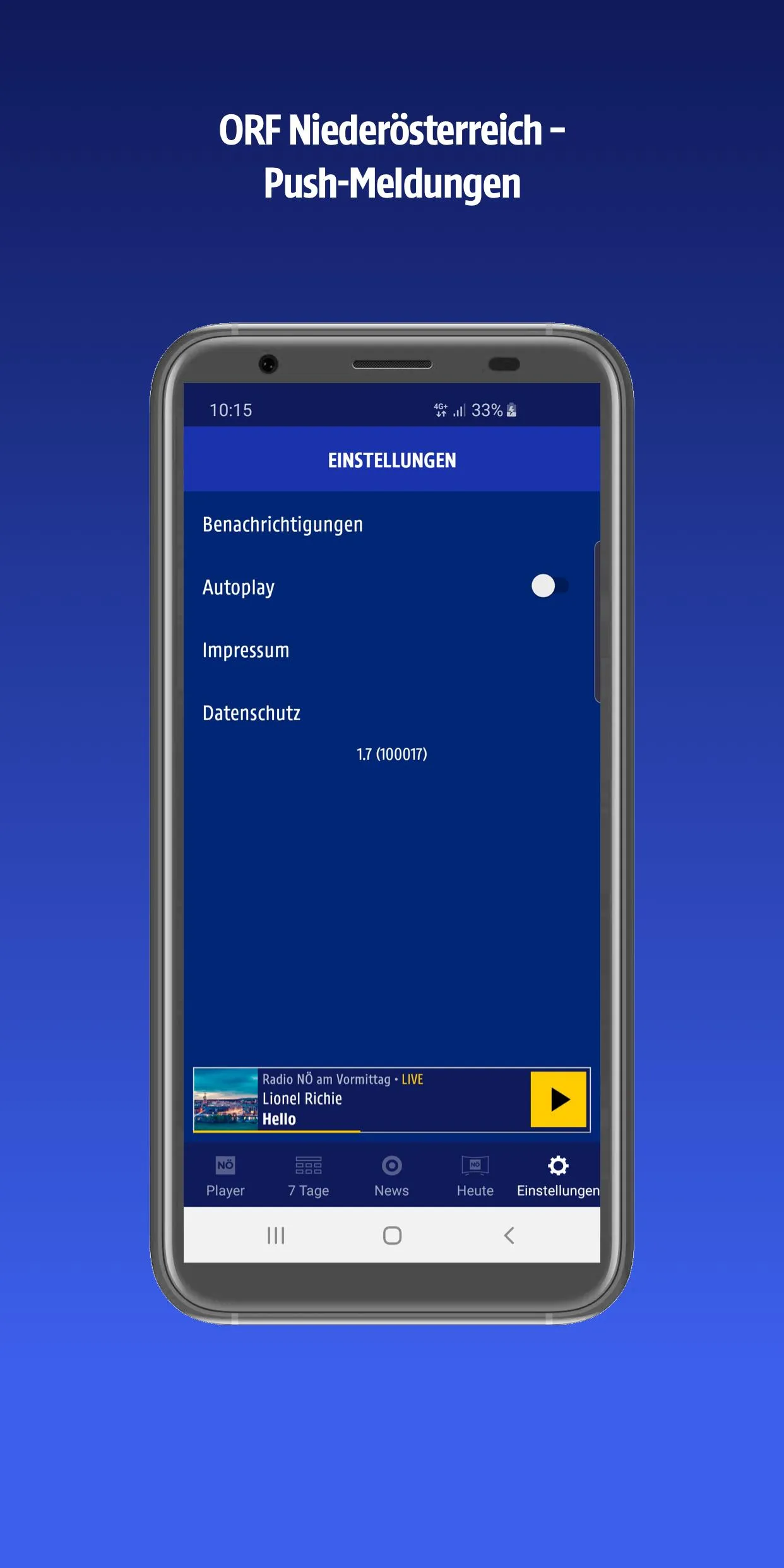 ORF Niederösterreich | Indus Appstore | Screenshot