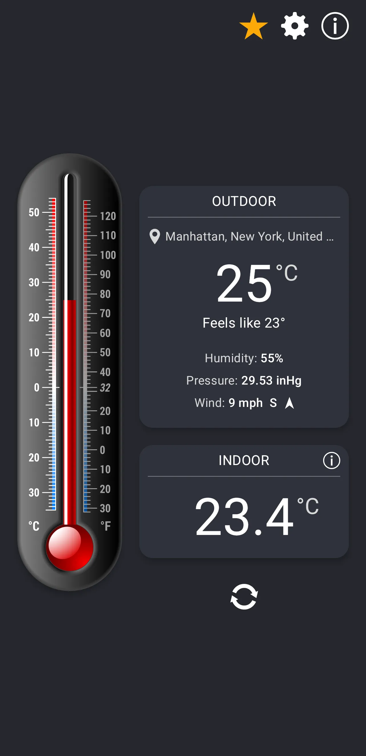 Thermometer++ Room Temperature | Indus Appstore | Screenshot
