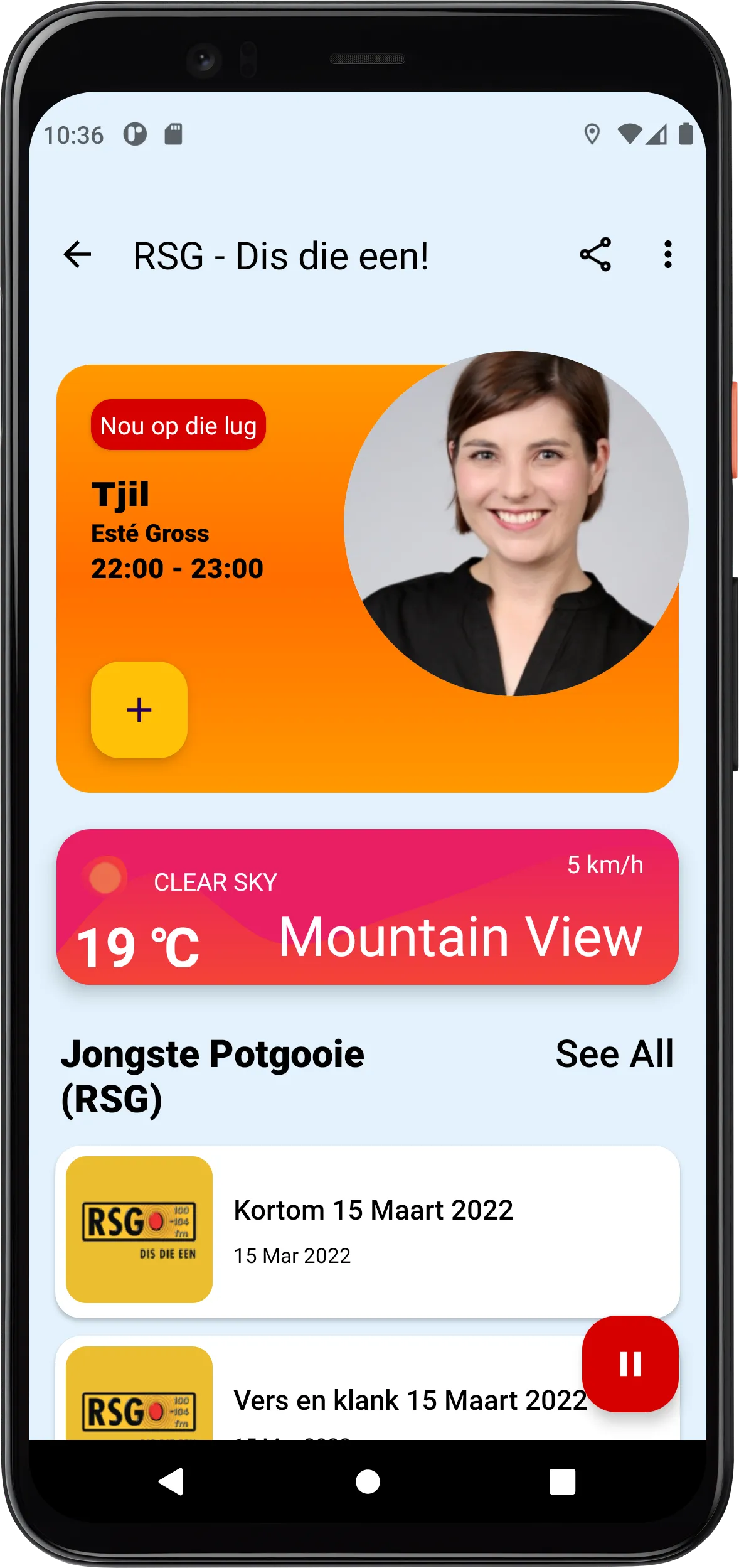 RSG-Afrikaans Radio Stations | Indus Appstore | Screenshot