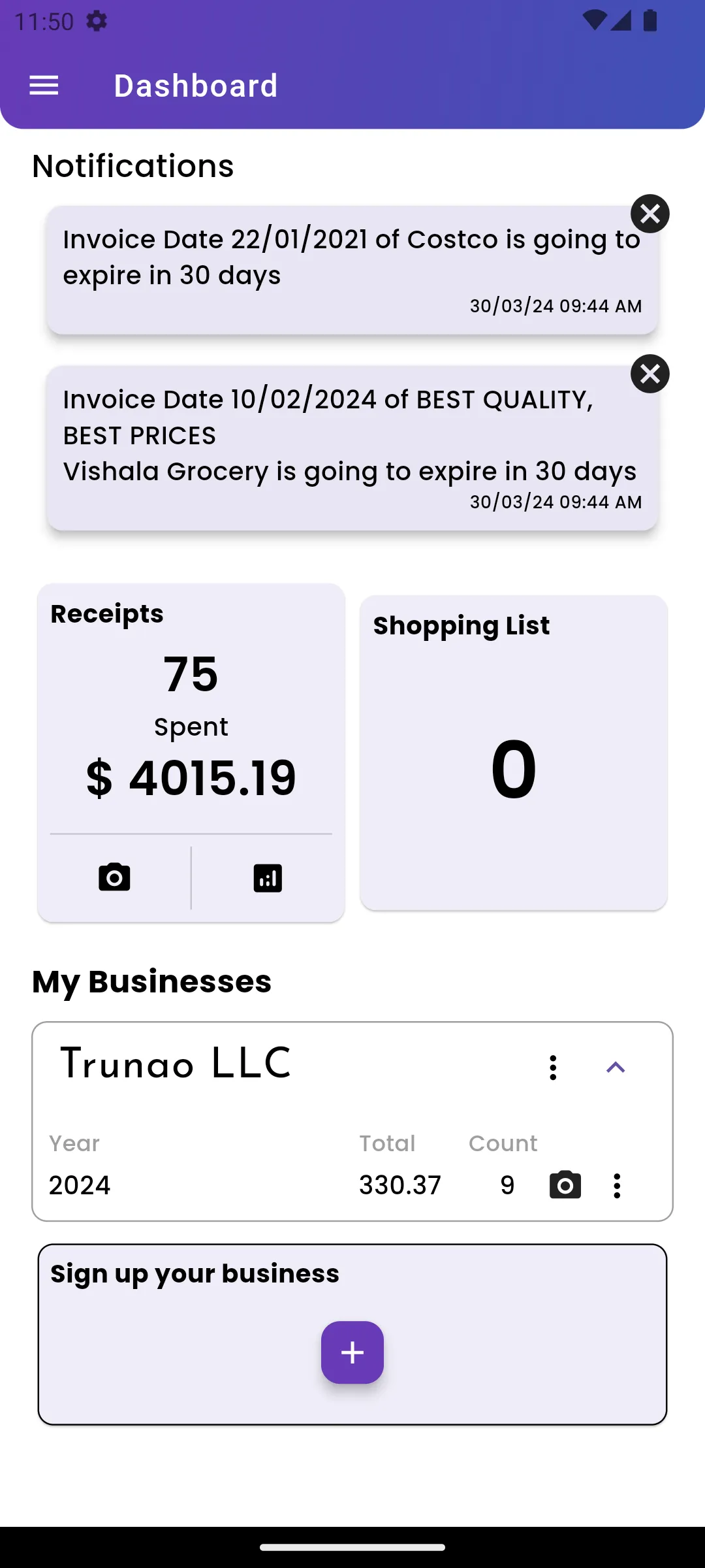 Receipts & Returns | Indus Appstore | Screenshot